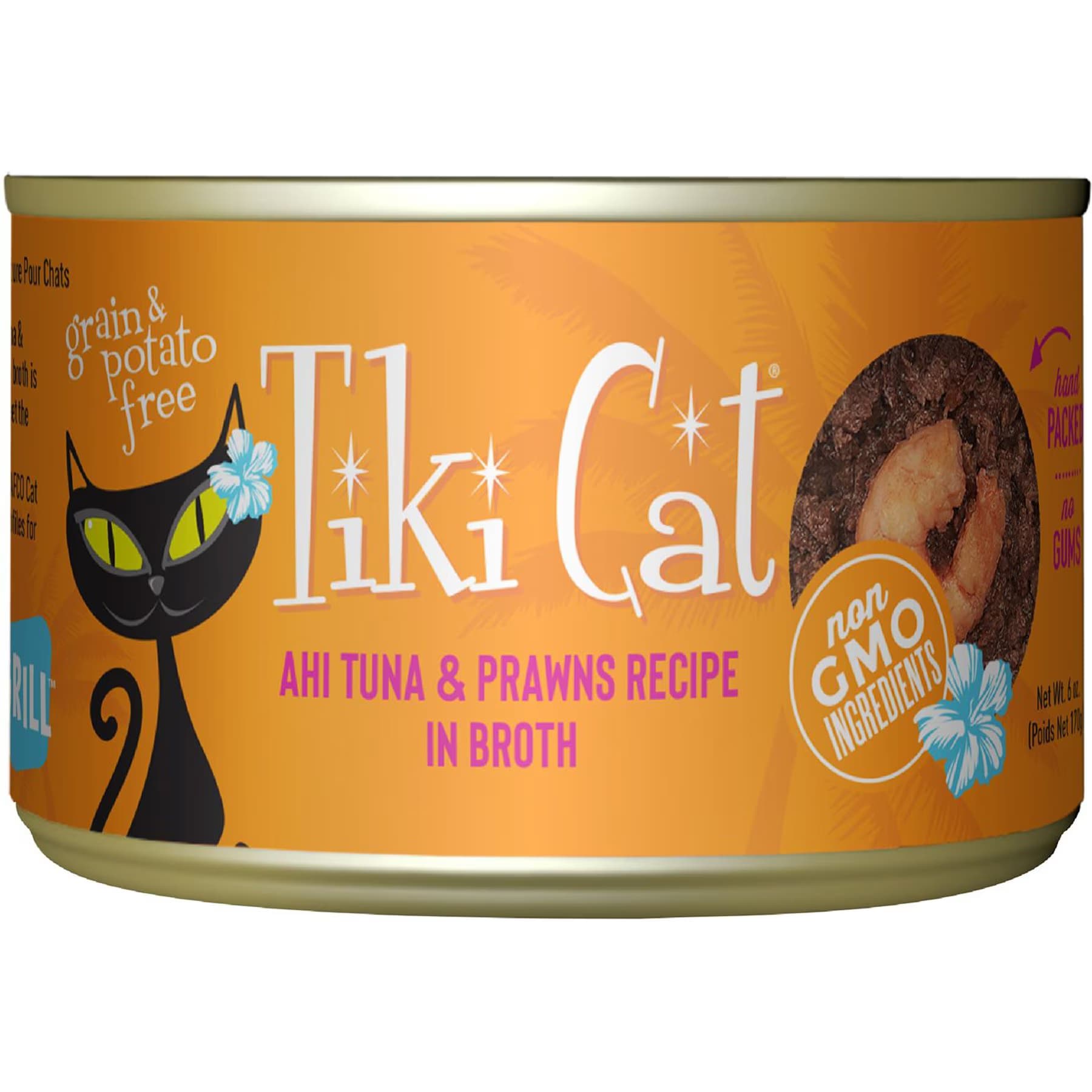 Tiki Cat Tiki Cat Grill Ahi Tuna with Prawns in Tuna Consomme Grain-Free Canned Cat Food, 2.8-oz