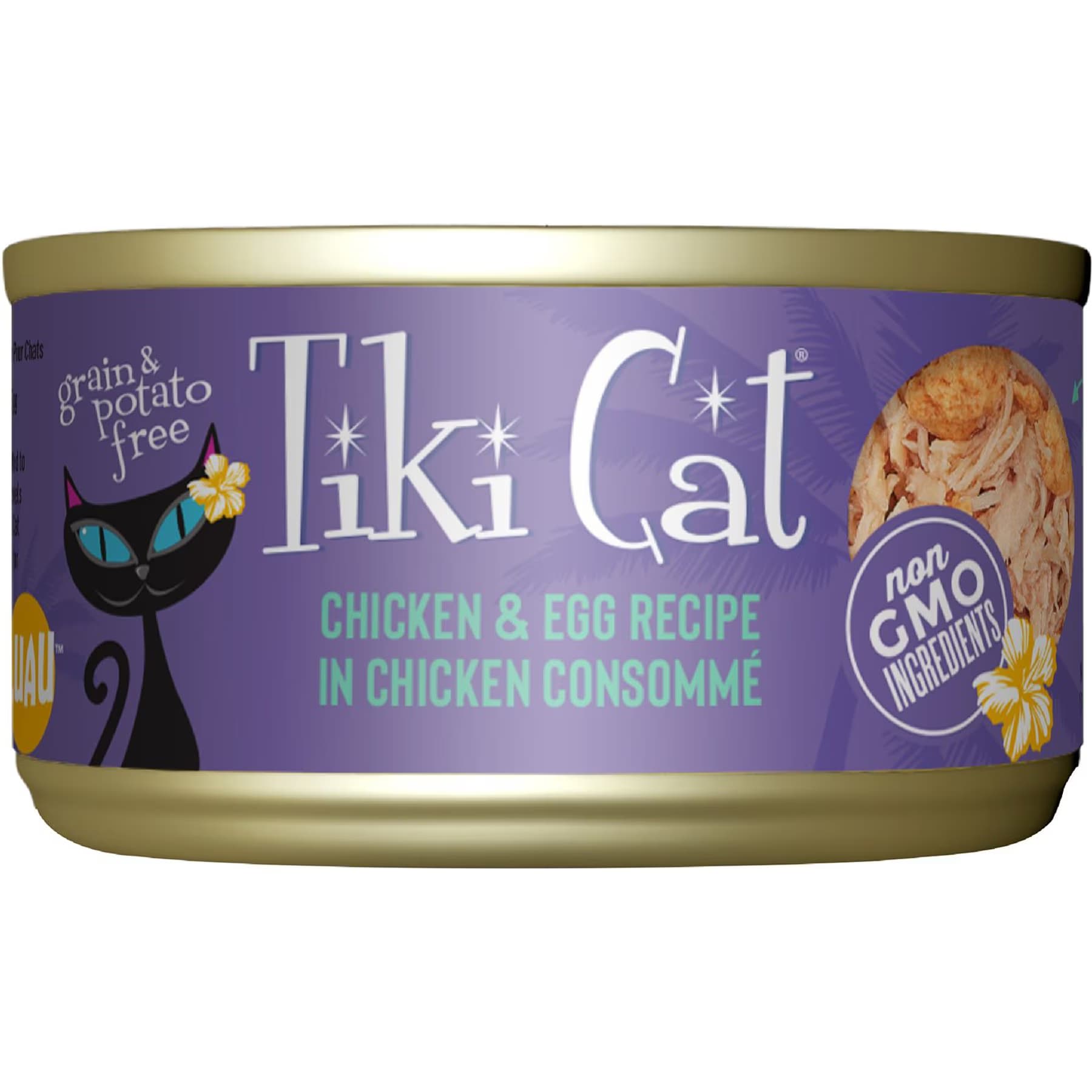 Tiki Cat Luau Chicken with Egg in Chicken Consomme Grain-Free Canned Cat Food, 2.8-oz — view 2