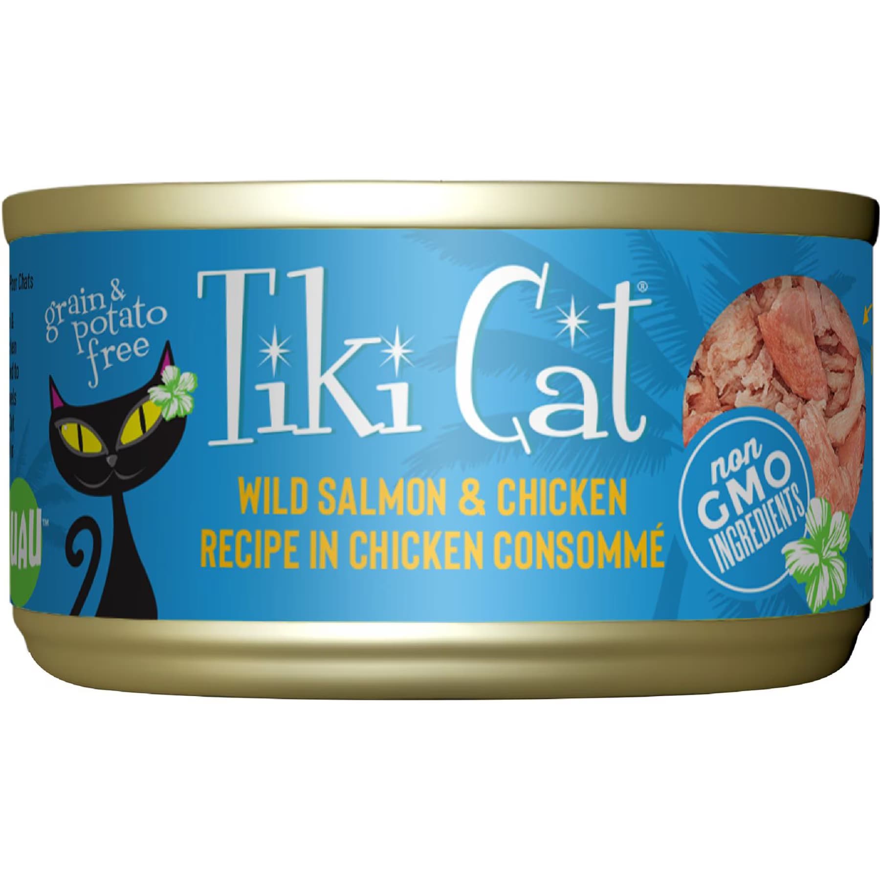 Tiki Cat Tiki Cat Luau Wild Salmon & Chicken in Chicken Consomme Grain-Free Canned Cat Food, 2.8-oz