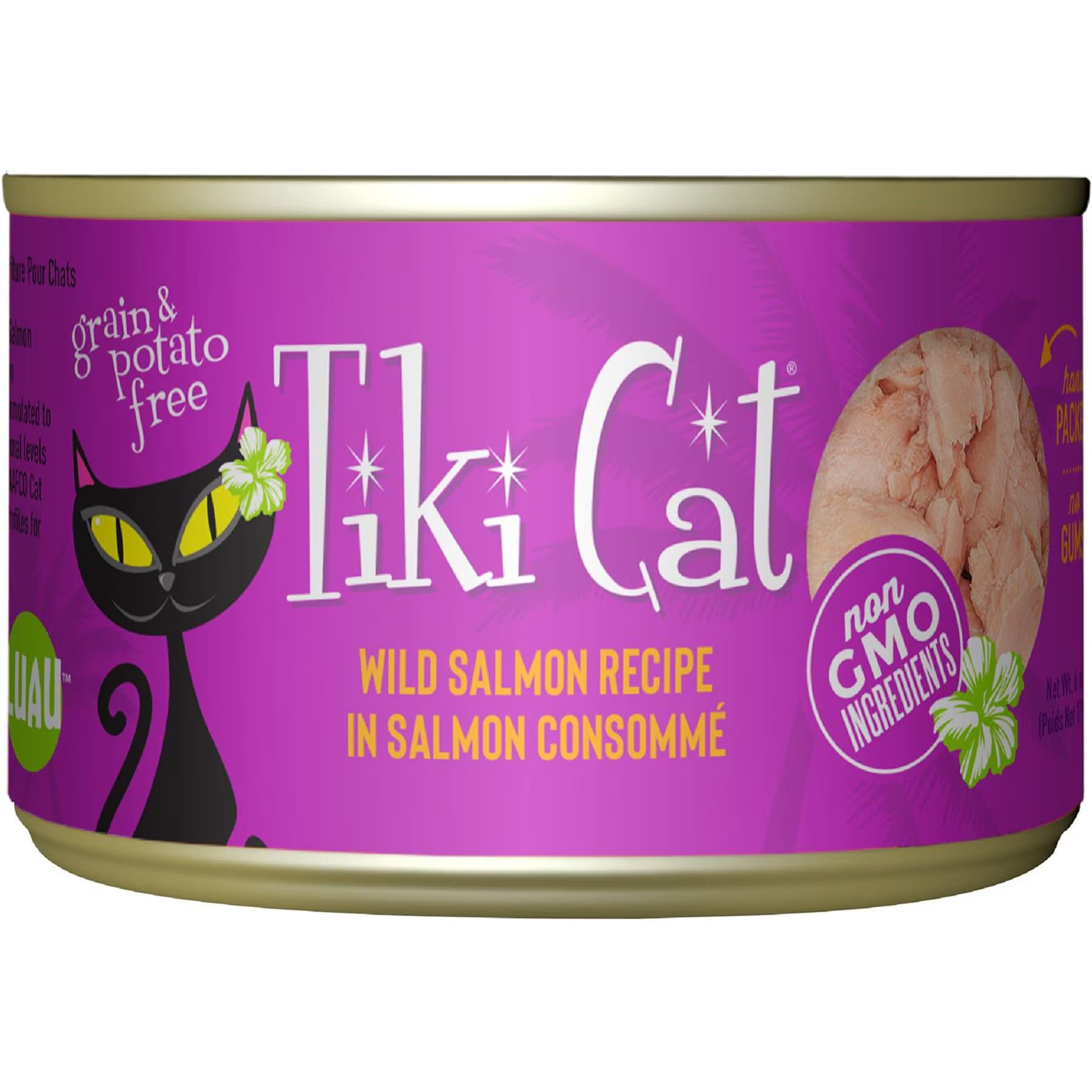 Tiki Cat Tiki Cat Luau Wild Salmon in Salmon Consomme Grain-Free Canned Cat Food, 2.8-oz