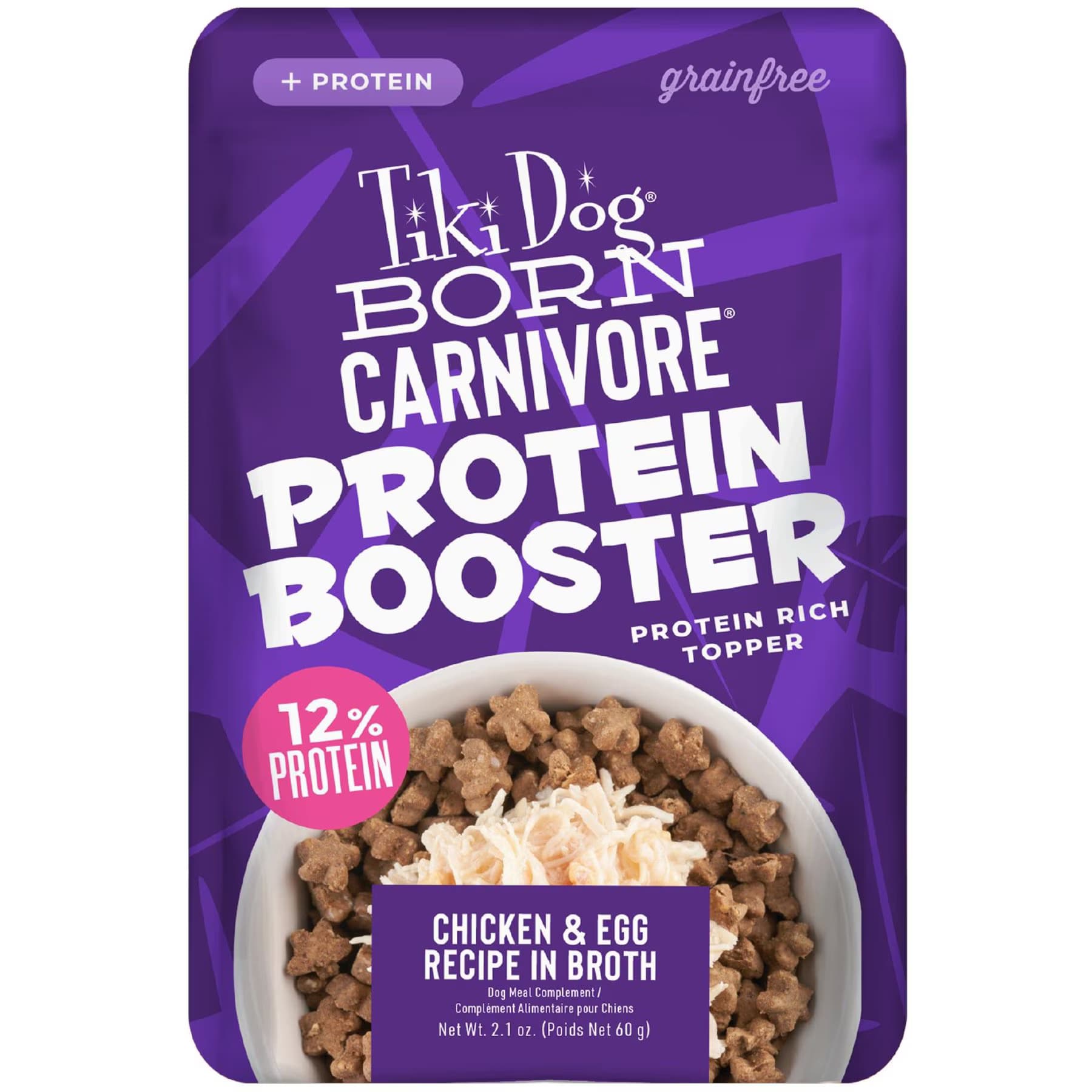 Tiki Dog Tiki Dog Born Carnivore Protein Booster Chicken & Egg Recipe in Broth Grain-Free Dog Food Topper