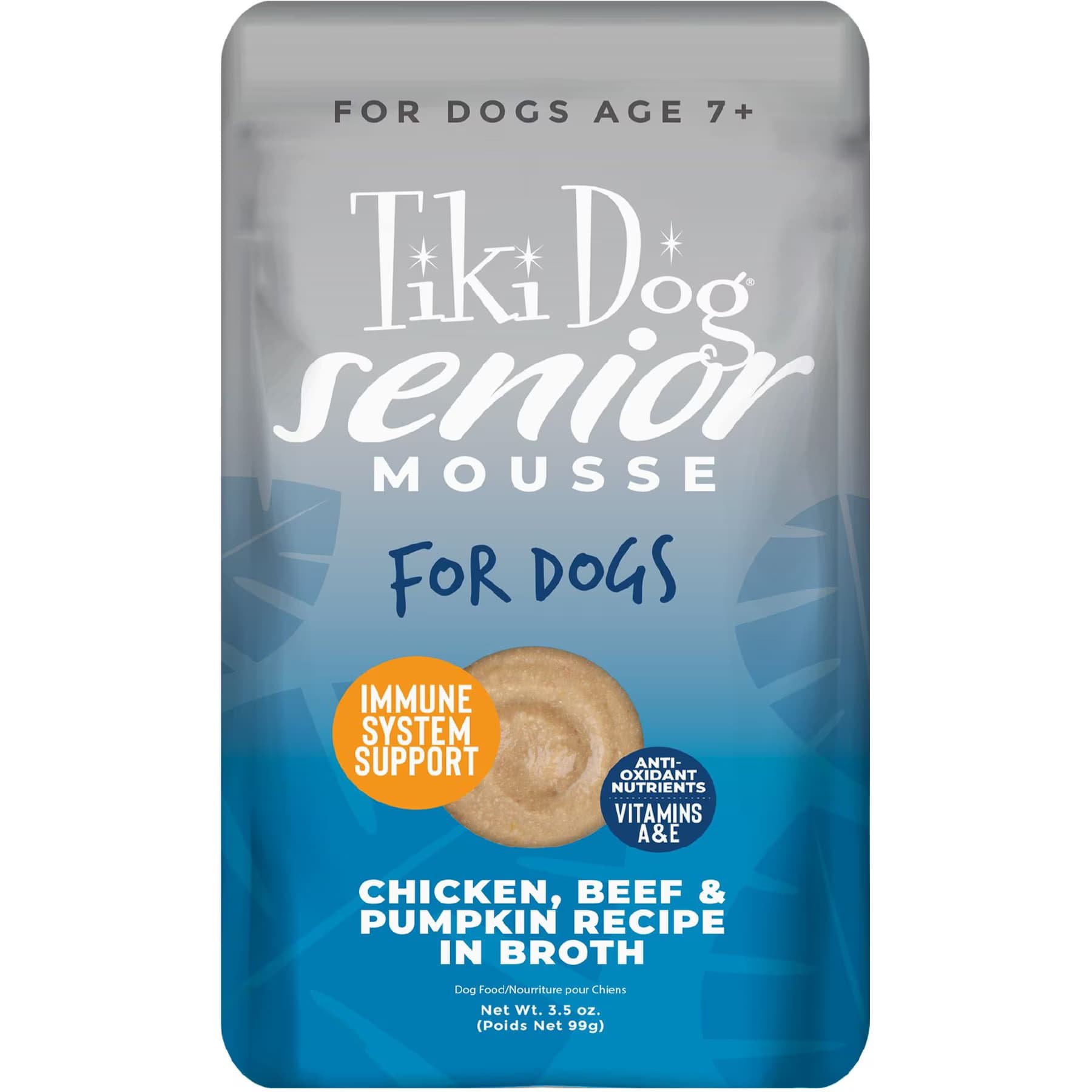 Tiki Dog Tiki Dog Senior Mousse Grain-Free Chicken, Beef & Pumpkin in Broth Wet Dog Food