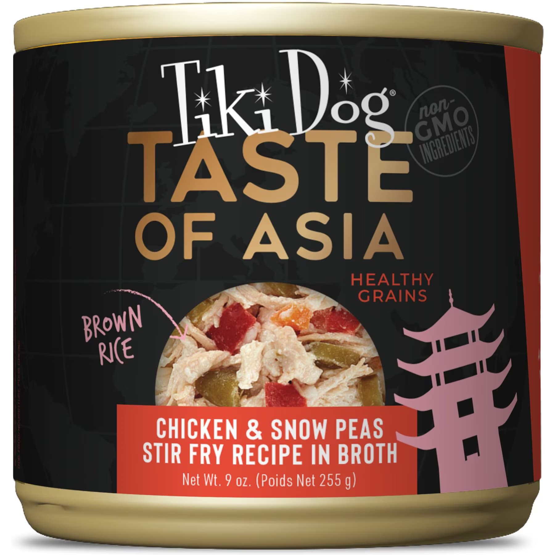 Tiki Dog Tiki Dog Taste of the World Asia Gluten-Free Chicken & Snow Peas Stir Fry Recipe Asia: Chicken & Snow Peas Stir Fry Wet Dog Food