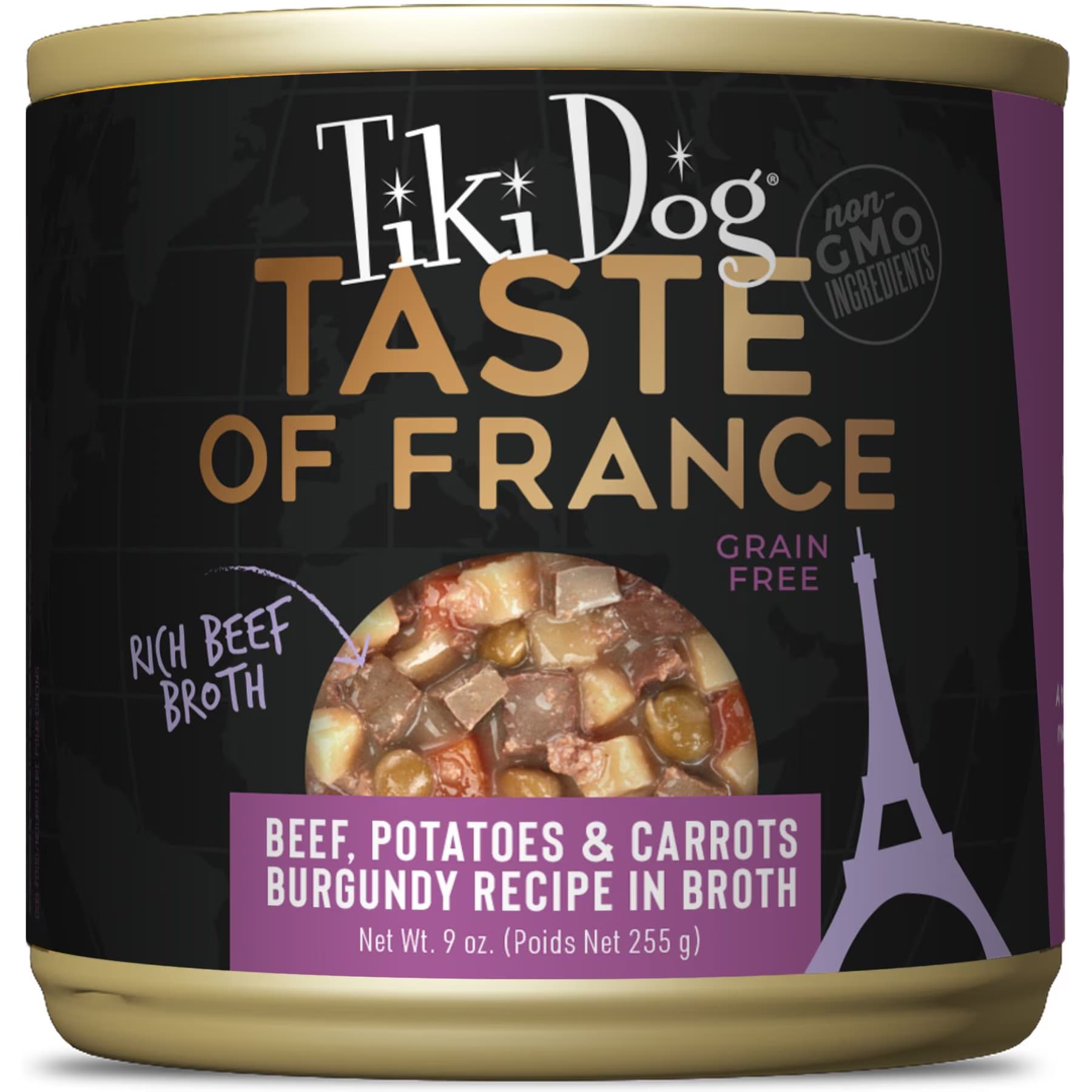 Tiki Dog Tiki Dog Taste of the World France Grain-Free Beef, Potatoes & Carrots Burgundy Recipe France: Beef, Potatoes & Carrots Wet Dog Food