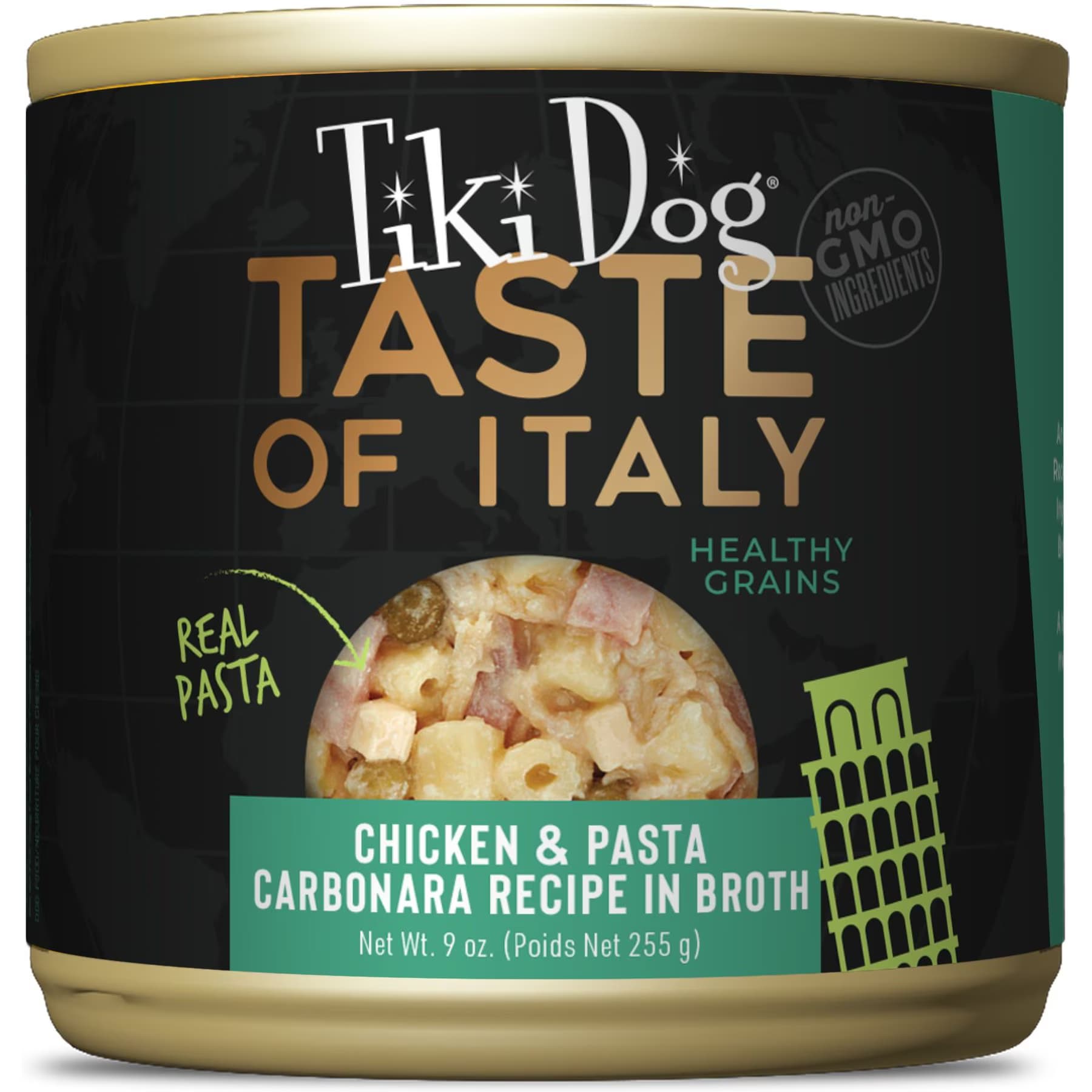 Tiki Dog Tiki Dog Taste of the World Italy NON GMO Chicken & Pasta Carbonara Recipe Italy: Chicken & Pasta Wet Dog Food