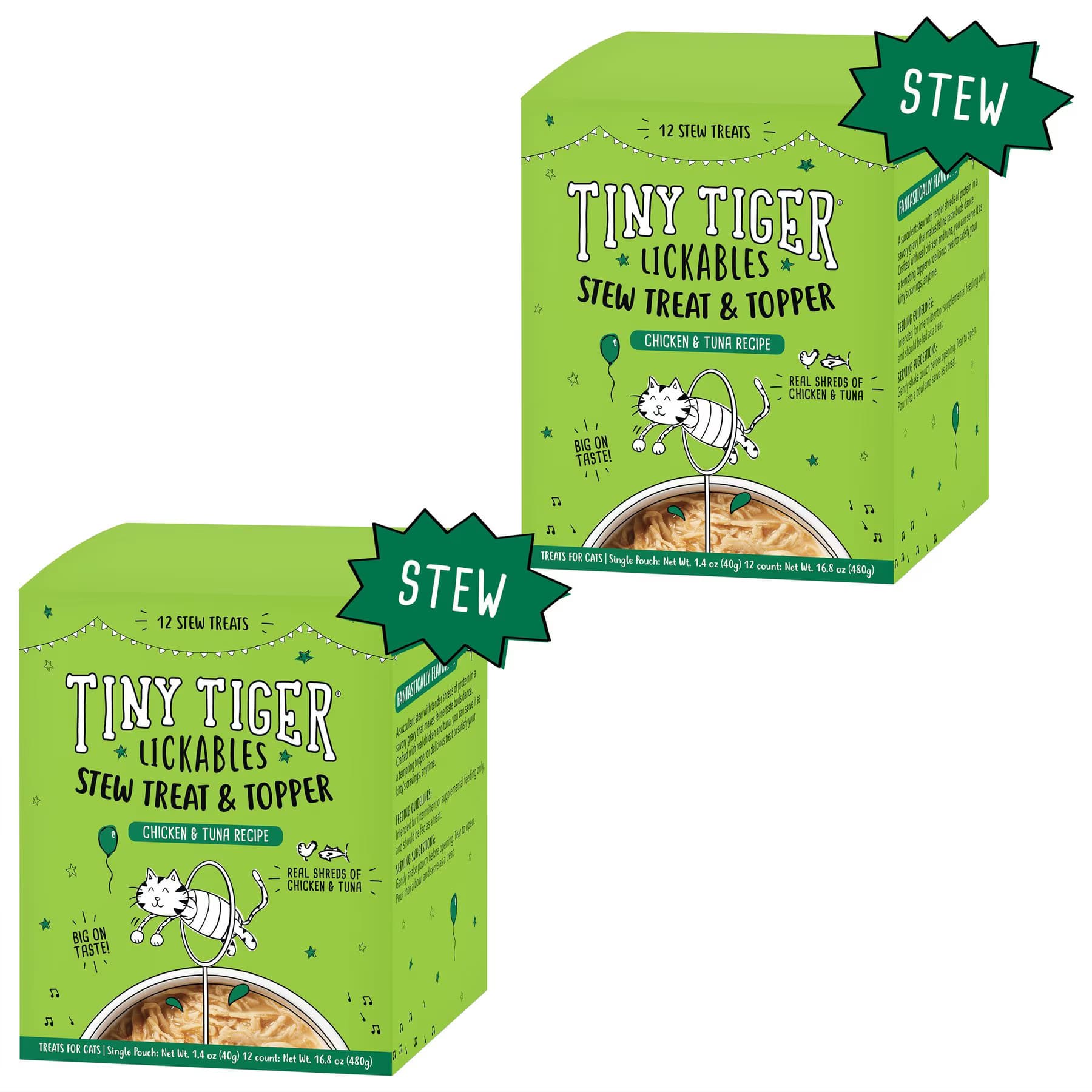 Tiny Tiger Tiny Tiger Lickables Stew Chicken & Tuna Recipe Cat Treat & Topper