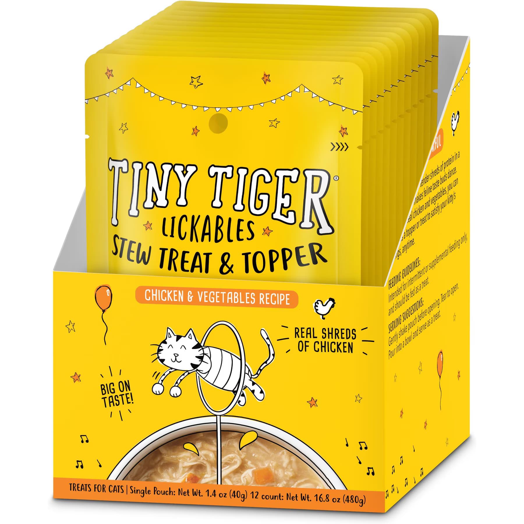 Tiny Tiger Tiny Tiger Lickables Stew Chicken & Veggies Recipe Cat Treat & Topper