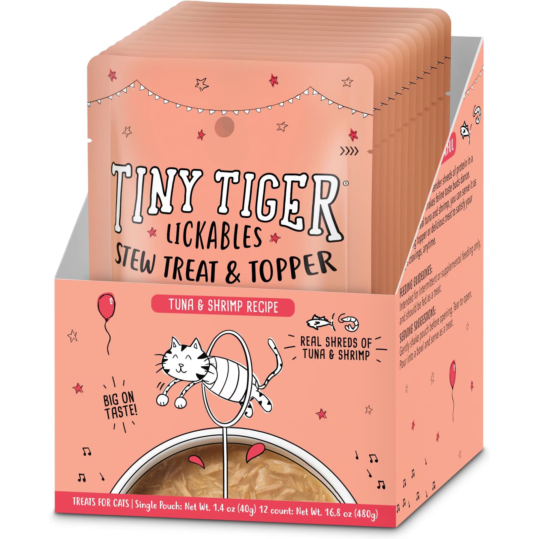 Tiny Tiger Tiny Tiger Lickables Stew Tuna & Shrimp Recipe Cat Treat & Topper