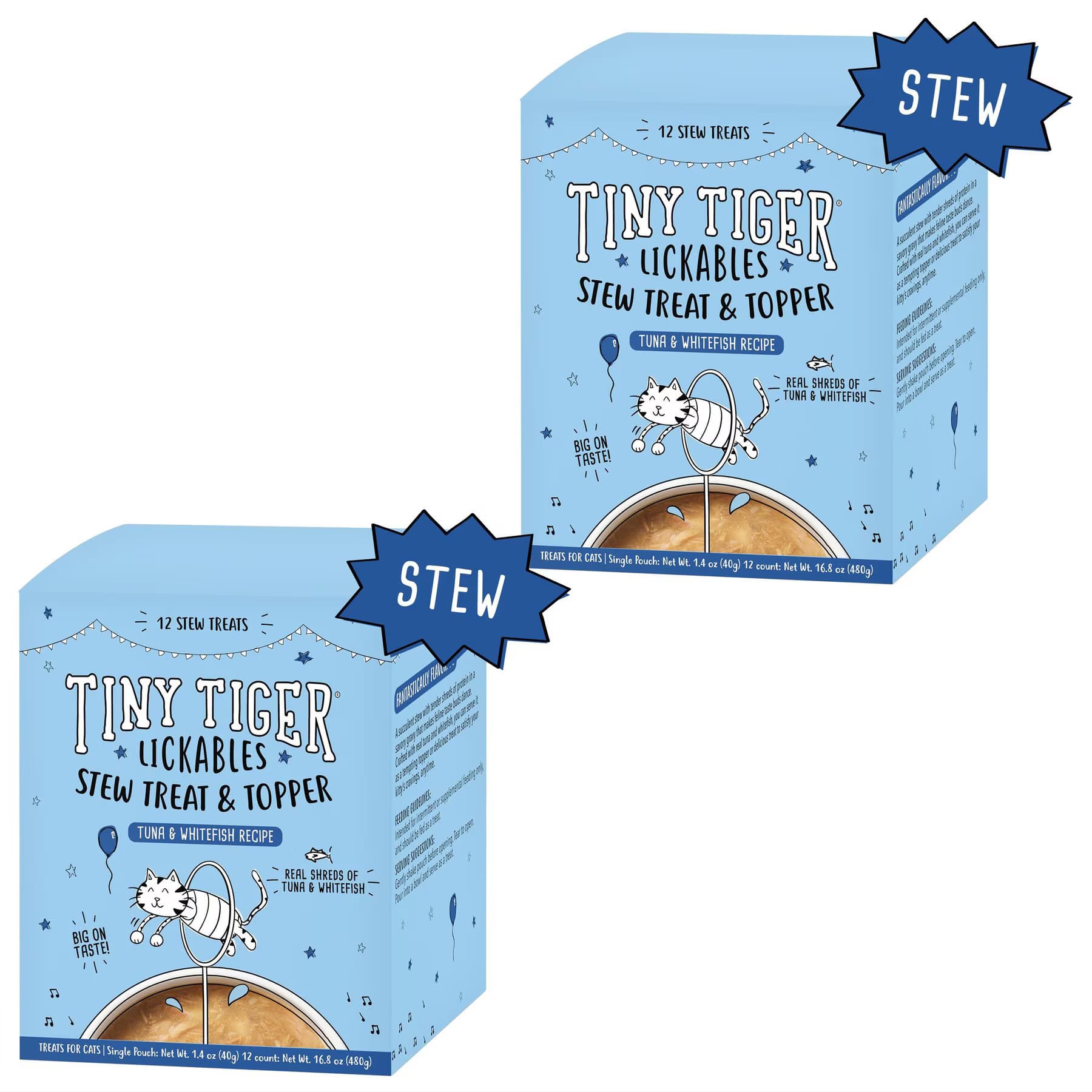 Tiny Tiger Tiny Tiger Lickables Stew Tuna & Whitefish Recipe Cat Treat & Topper