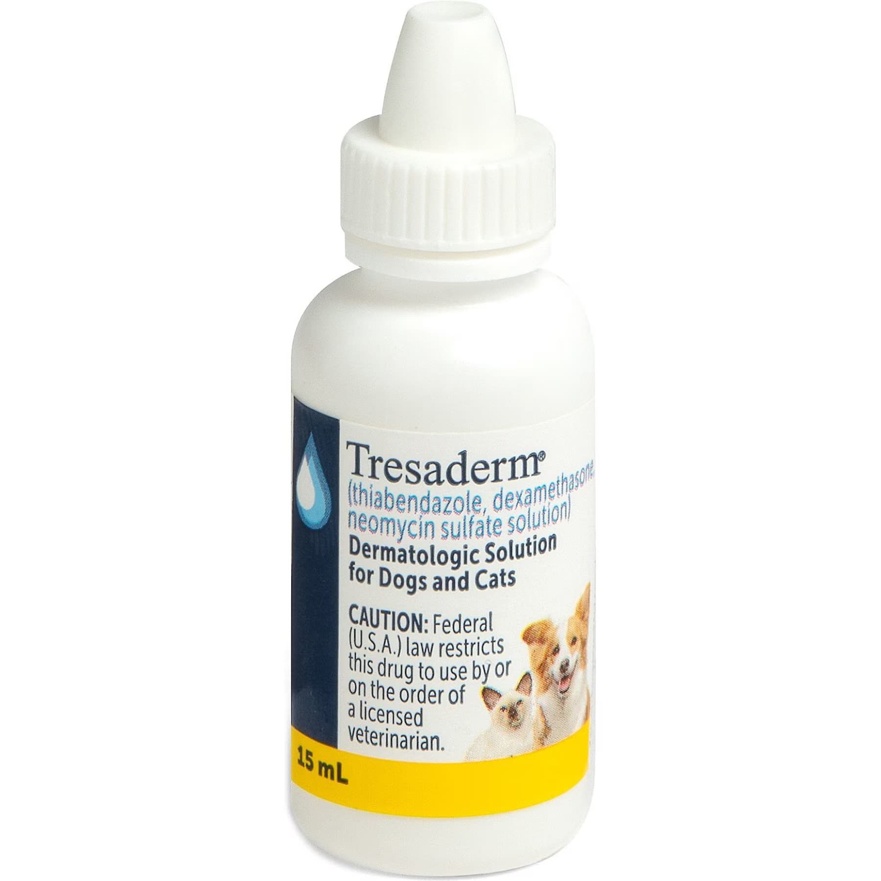 Tresaderm (thiabendazole, dexamethasone, neomycin sulfate solution) Topical Solution for Dogs & Cats, 7.5-mL — view 3