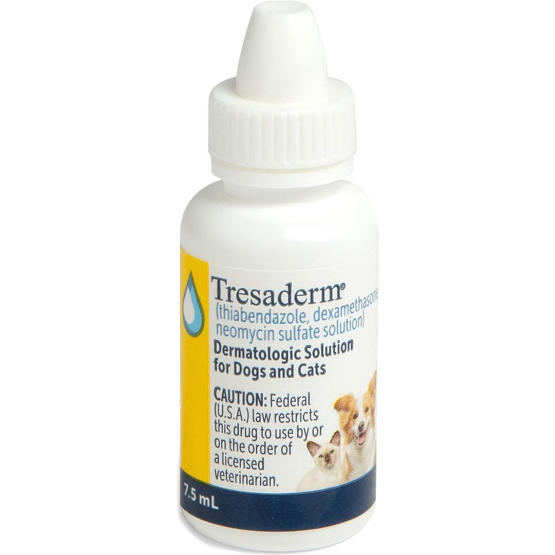 Tresaderm (thiabendazole, dexamethasone, neomycin sulfate solution) Topical Solution for Dogs & Cats, 7.5-mL — view 2