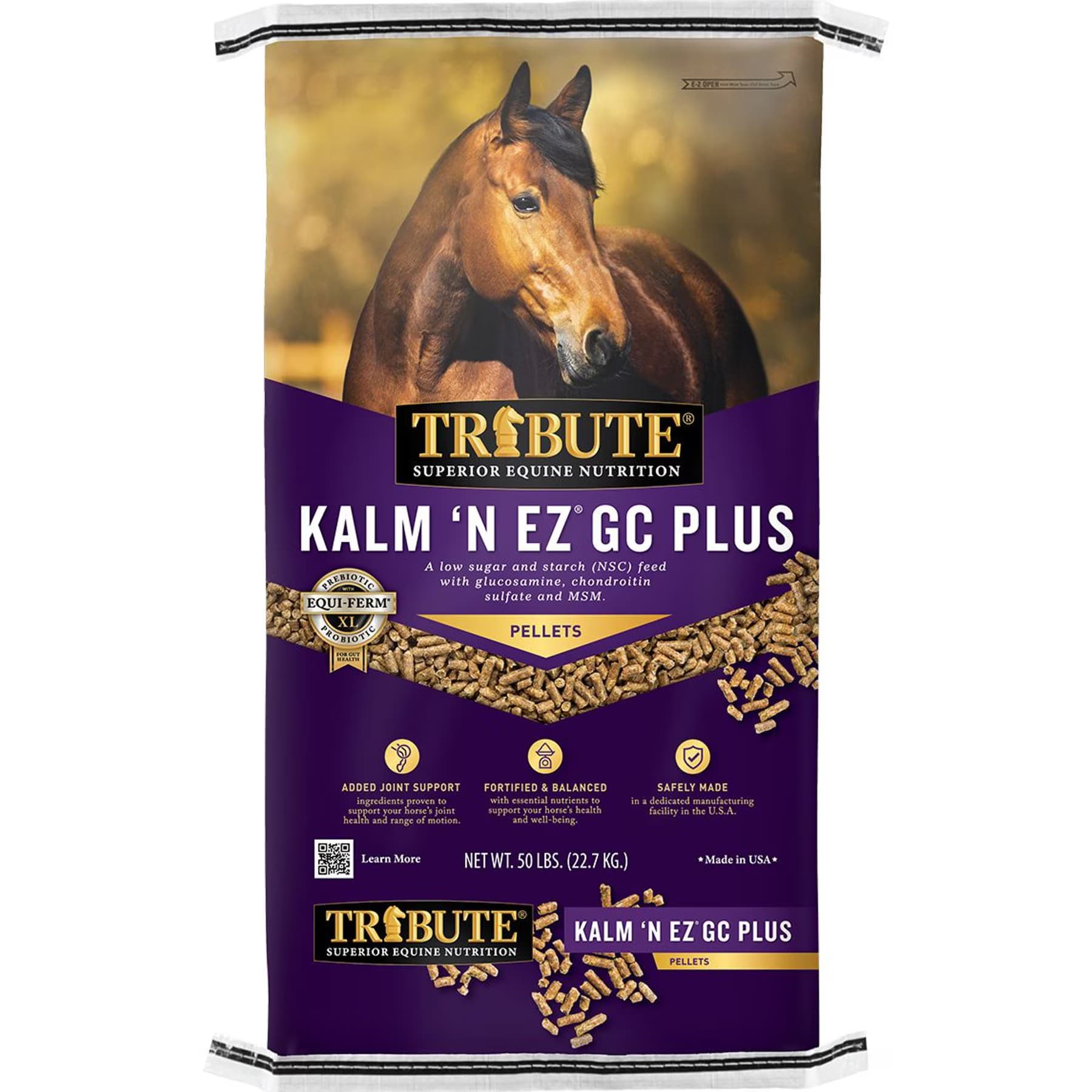Tribute Equine Nutrition Tribute Equine Nutrition Kalm ‘N EZ GC Plus Low-NSC, Joint Support Horse Feed