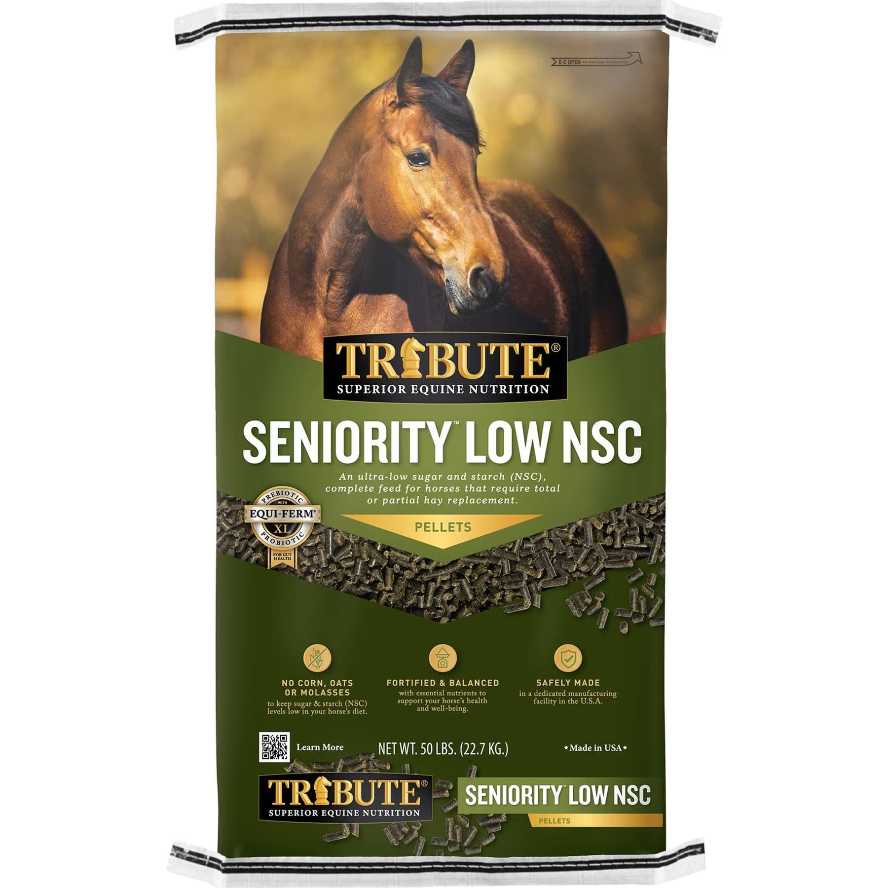 Tribute Equine Nutrition Tribute Equine Nutrition Seniority Low NSC Pellet for All Horses