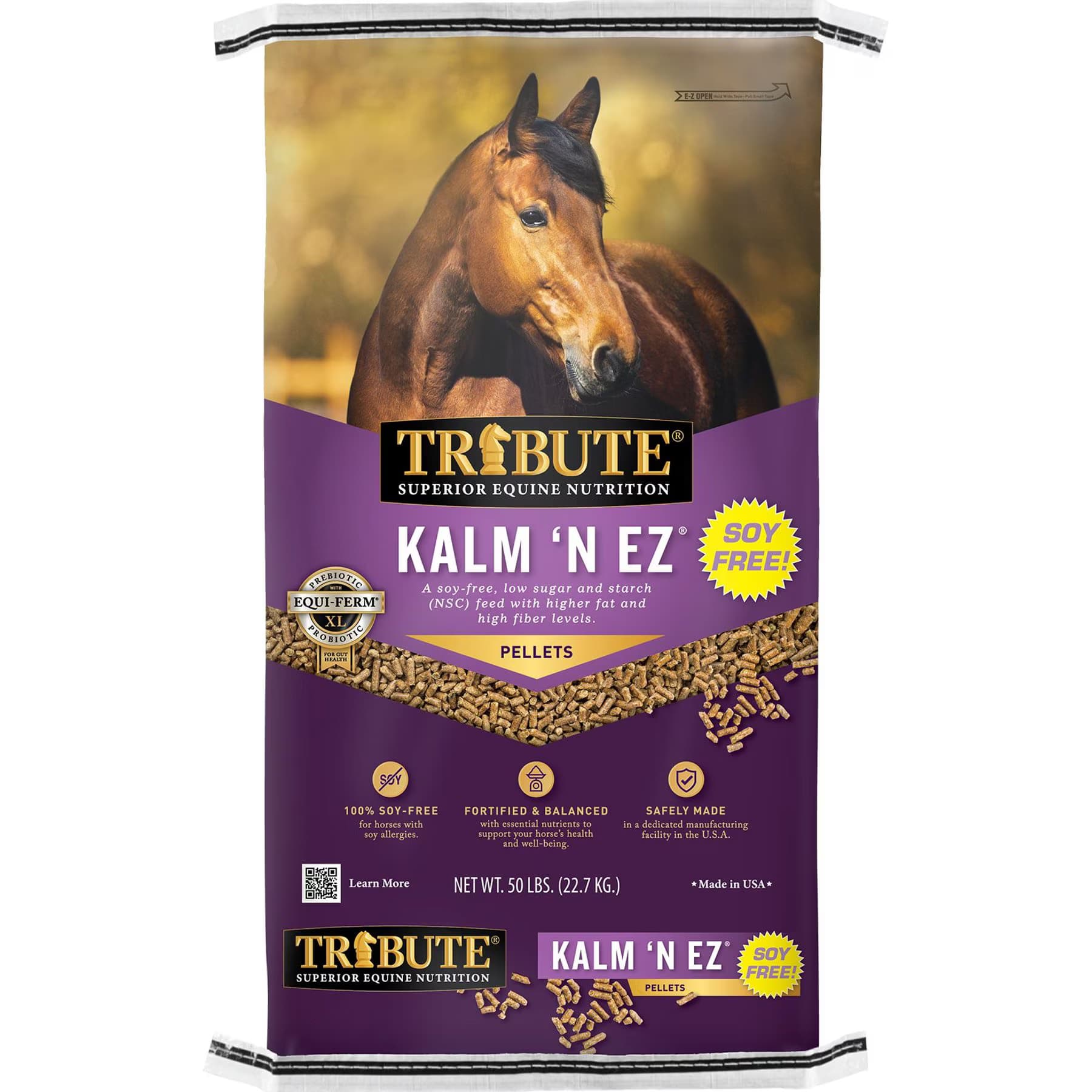 Tribute Equine Nutrition Tribute Equine Nutrition Soy-Free Kalm ‘N EZ Pellet Horse Feed