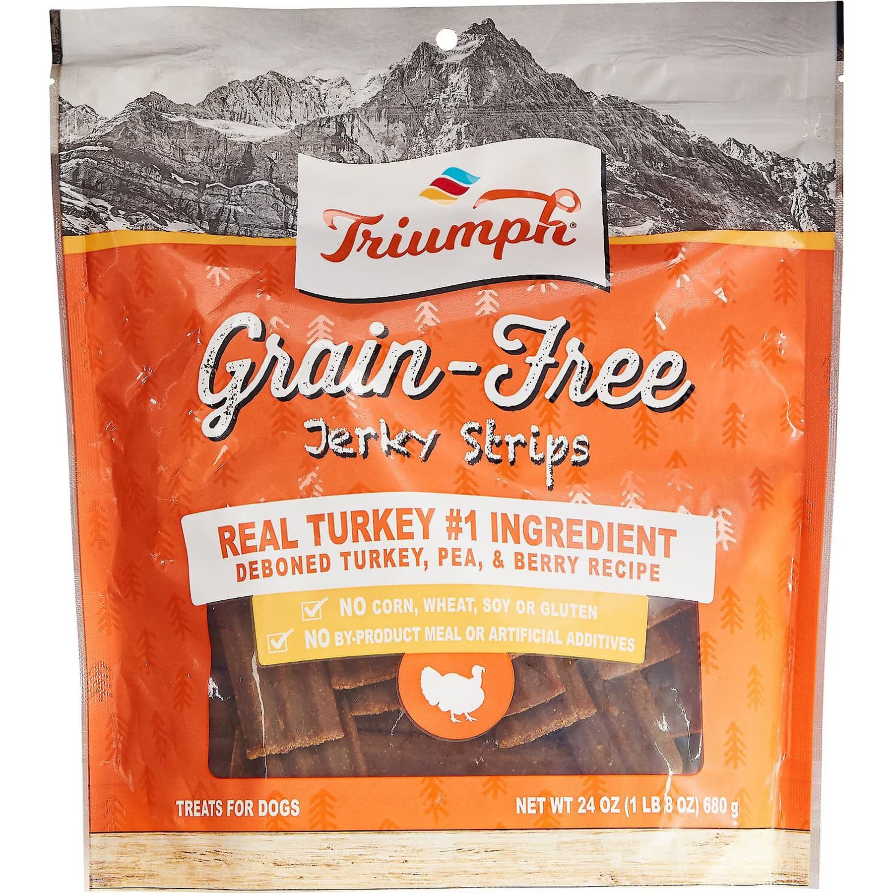 Triumph Triumph Turkey, Pea & Berry Recipe Grain-Free Jerky Dog Treats