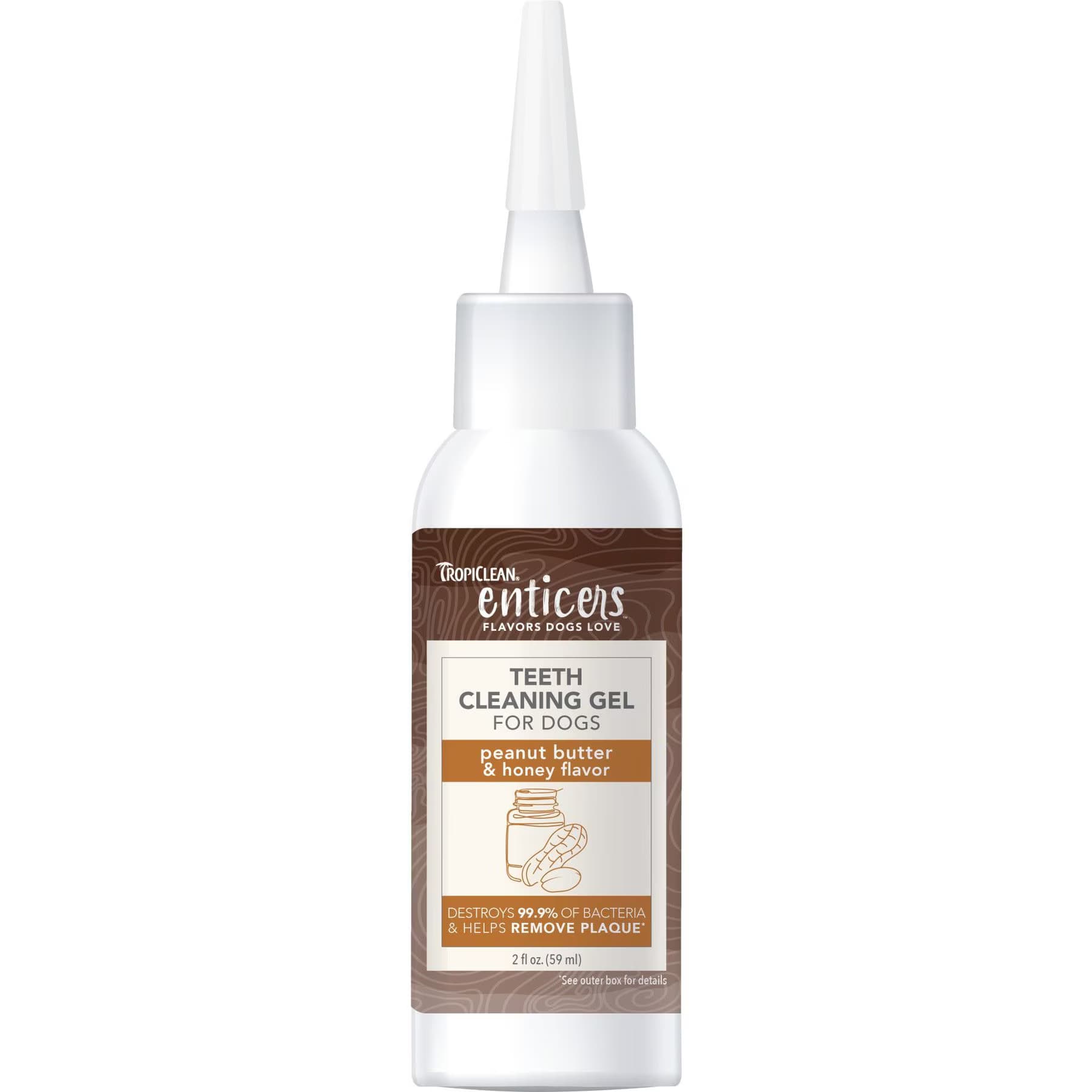 TropiClean TropiClean Enticers Peanut Butter & Honey Flavor Dog Teeth Cleaning Gel