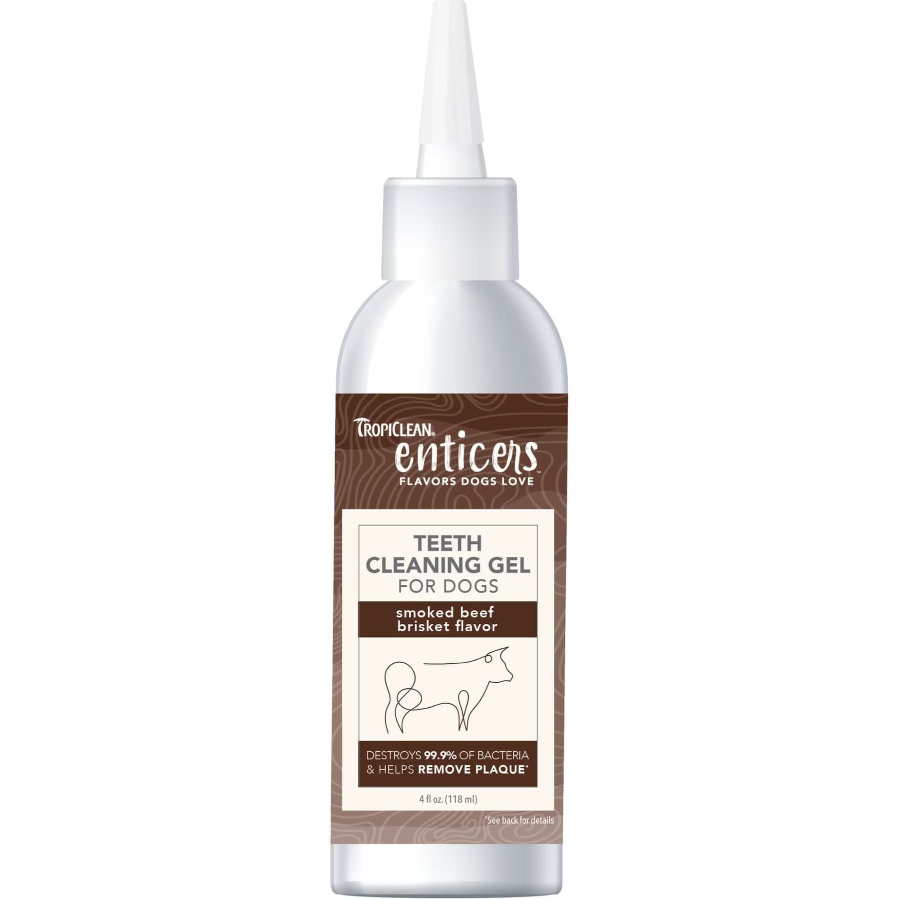 TropiClean Enticers Smoked Beef Brisket Flavor Dog Teeth Cleaning Gel — view 2