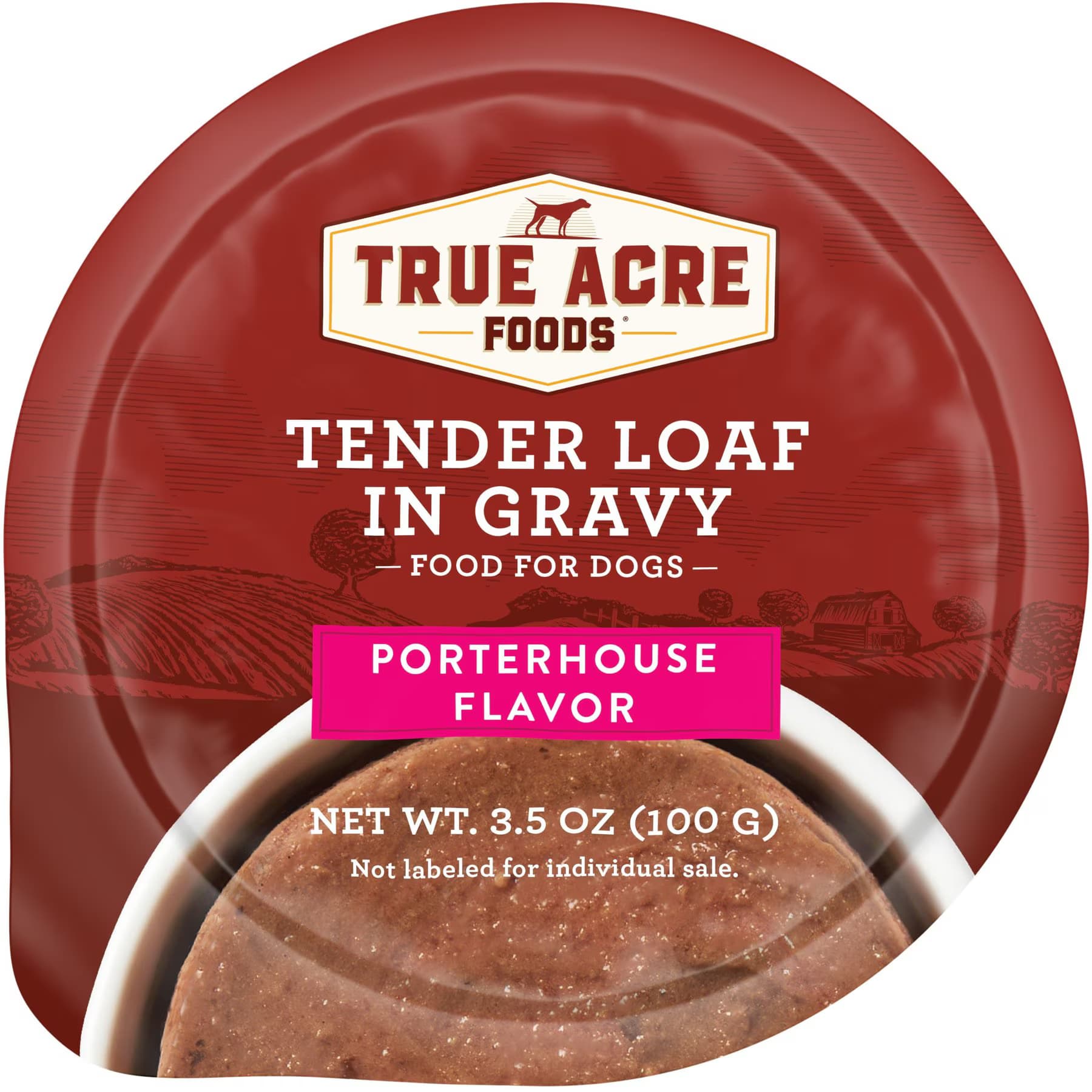 True Acre Foods True Acre Foods Porterhouse Flavor Tender Loaf in Gravy, Wet Dog Food, 3.5-oz cup