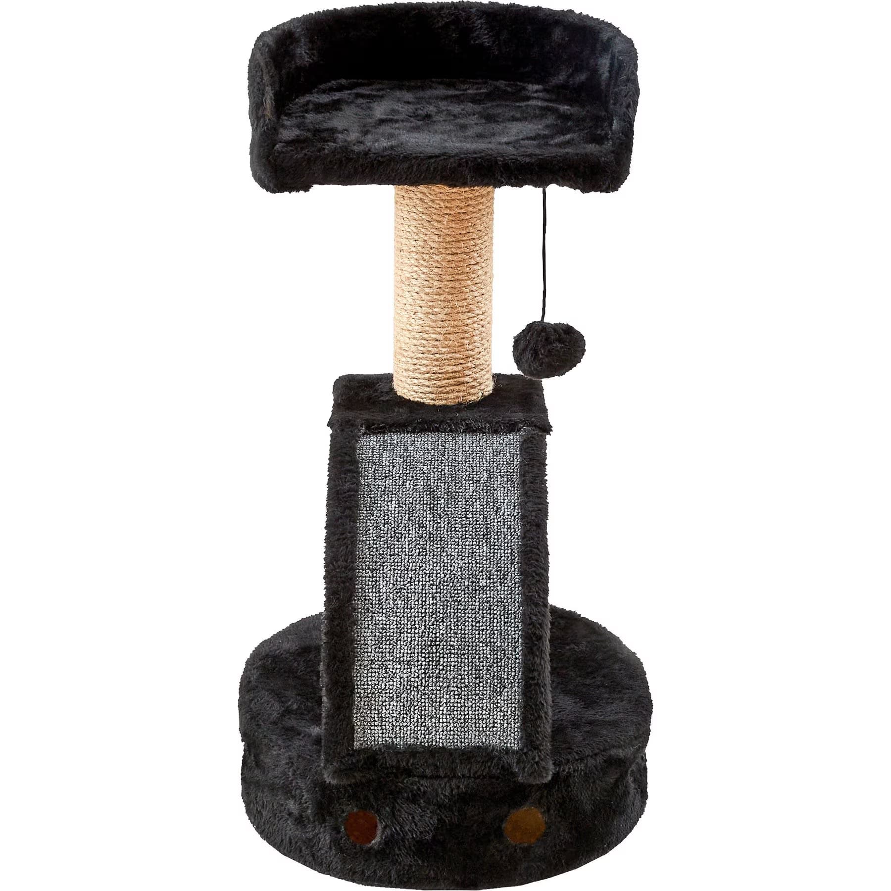Two By Two Two By Two The Camellia Sisal Cat Tree, Small, Black