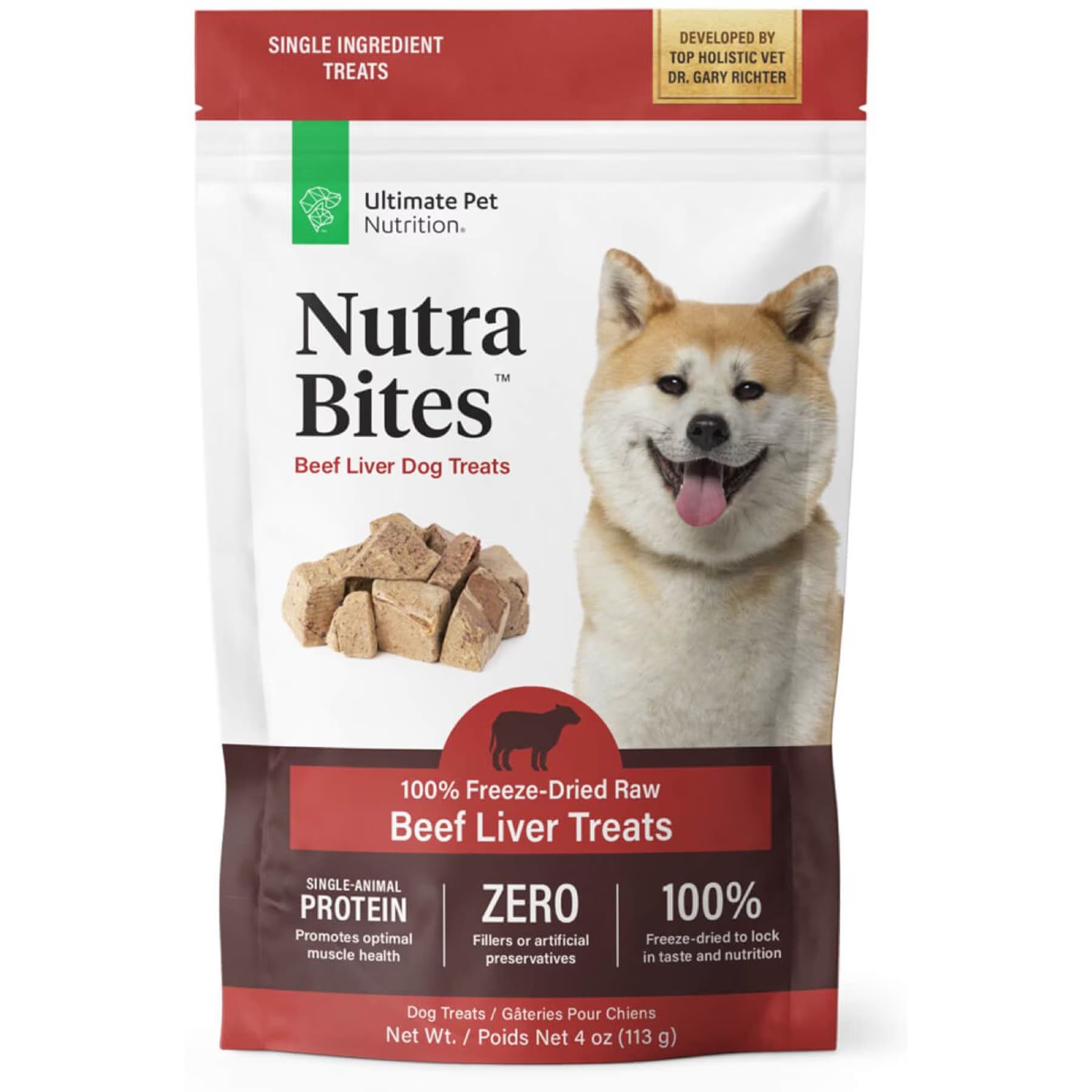 Ultimate Pet Nutrition Ultimate Pet Nutrition Nutra Bites Freeze-Dried Raw Beef Liver Dog Treats