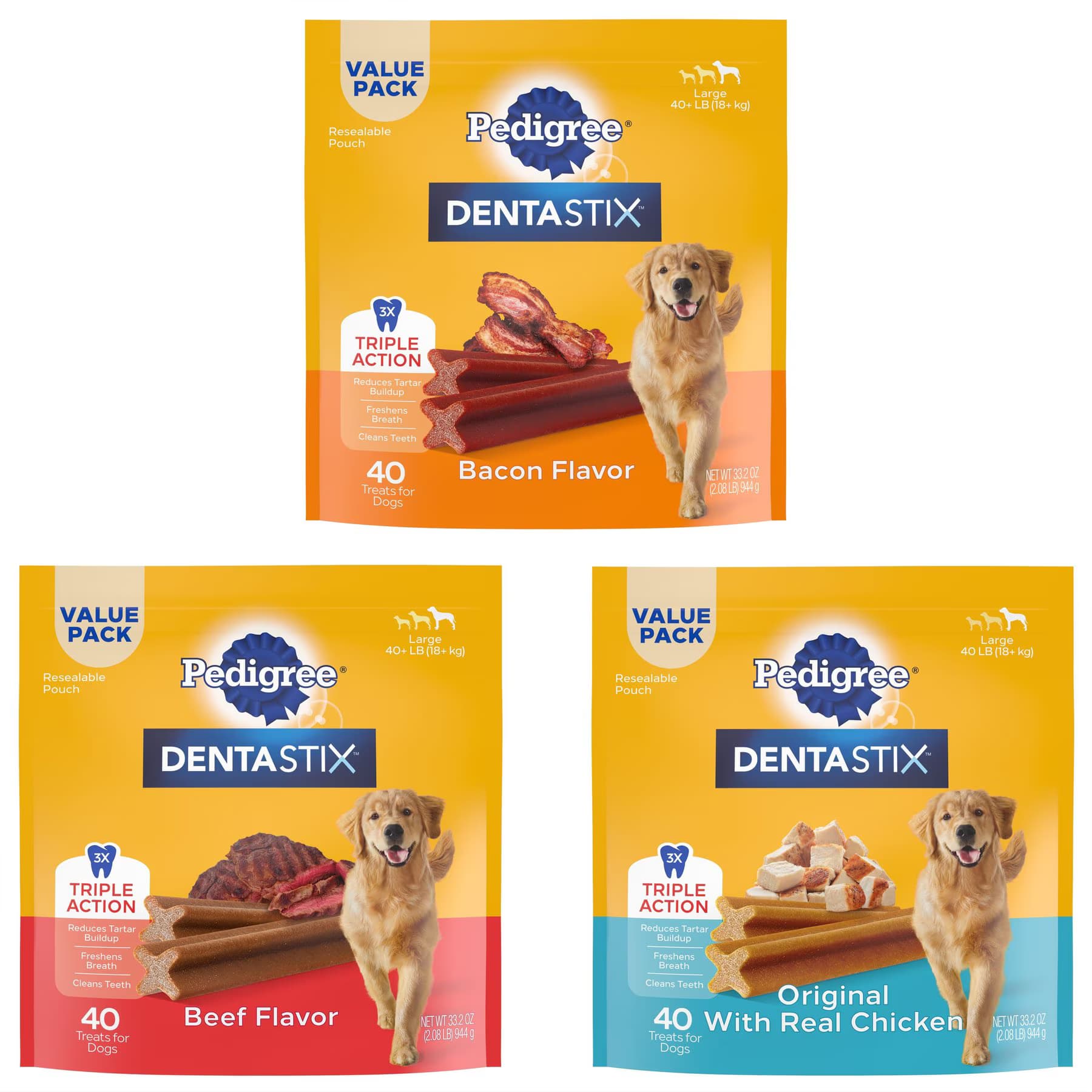 Pedigree Variety Pack – Pedigree Dentastix Large Original Dog Treats