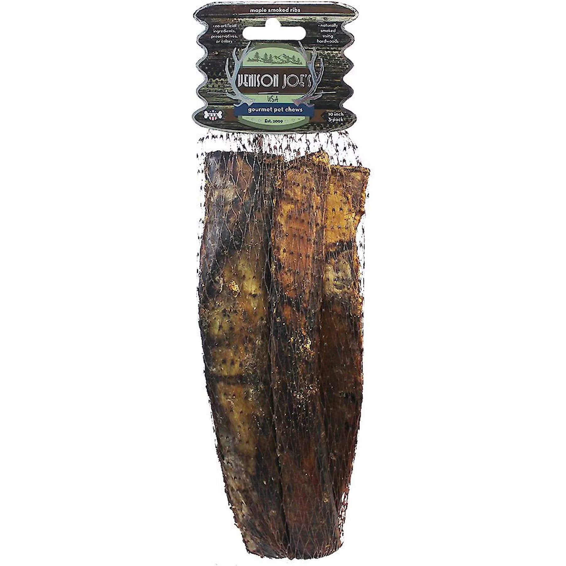 Venison Joe's Venison Joe’s Hickory Maple Smoked 10″ Beef Rib Dog Treat — 10-inch