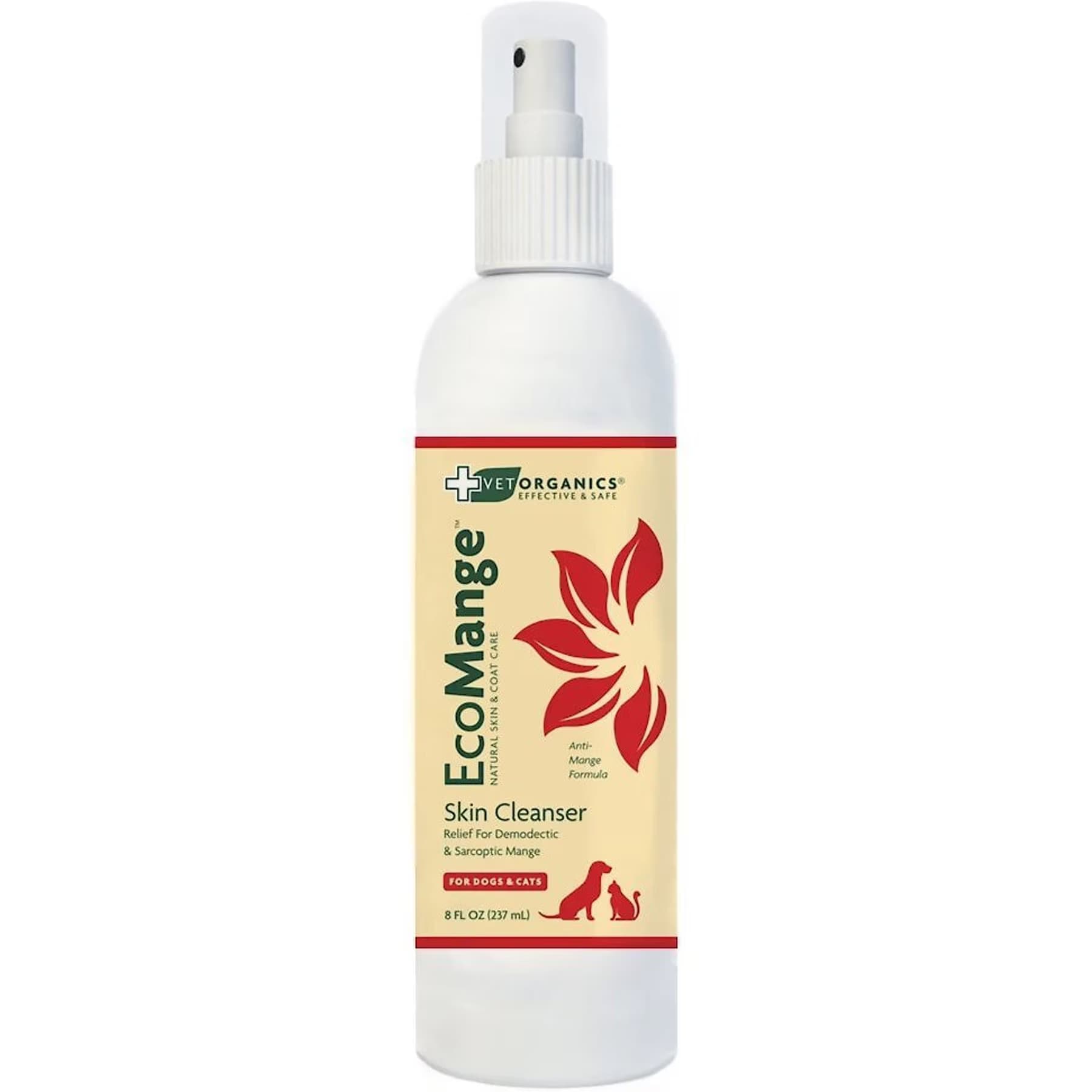 Vet Organics Vet Organics EcoMange Dog & Cat Mange Skin Treatment, Soother & Disinfectant, 8-fl oz bottle