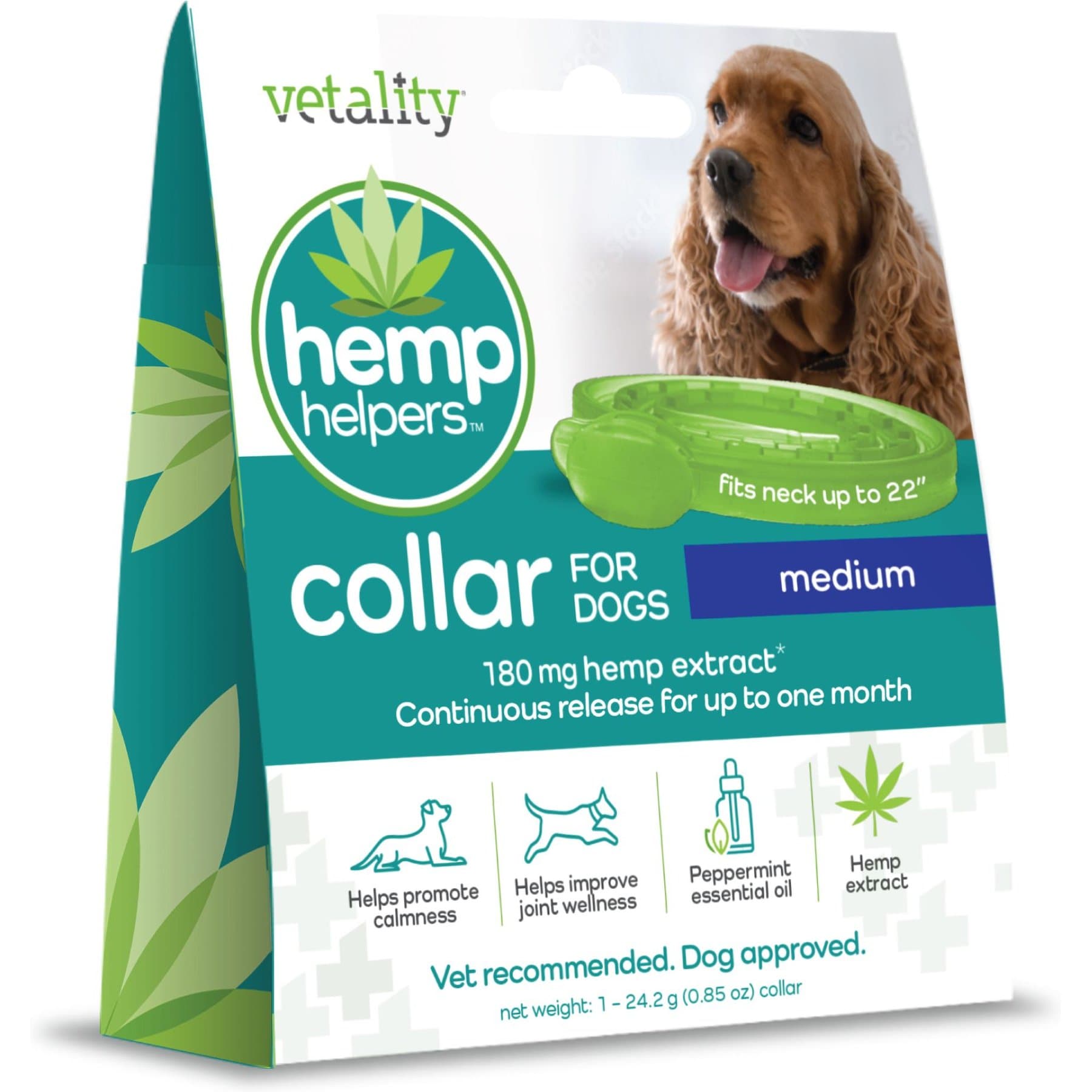 Vetality Vetality Hemp Helpers Collar for Dogs, Medium