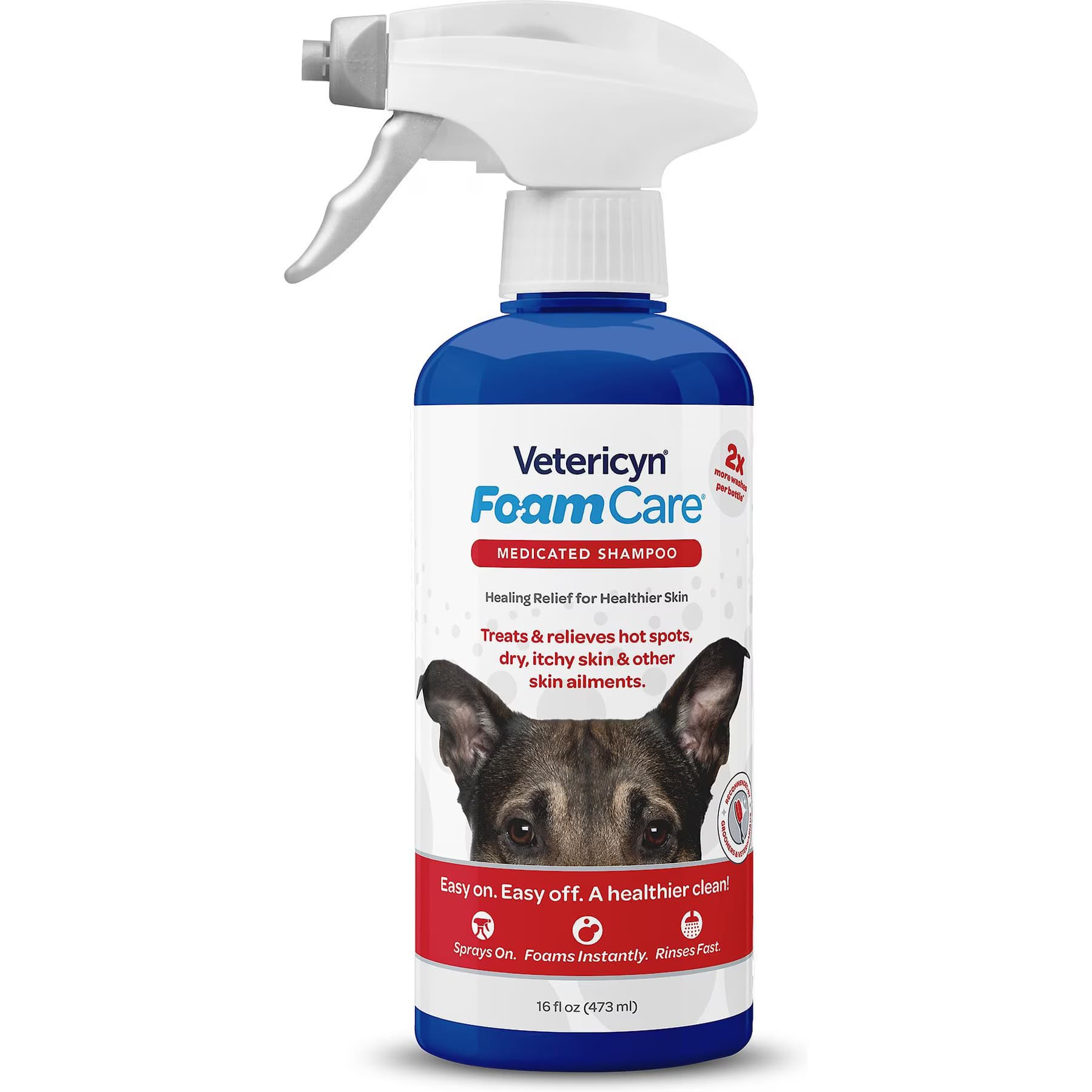 Vetericyn Vetericyn FoamCare Medicated Shampoo for Pets, 16-fl oz spray