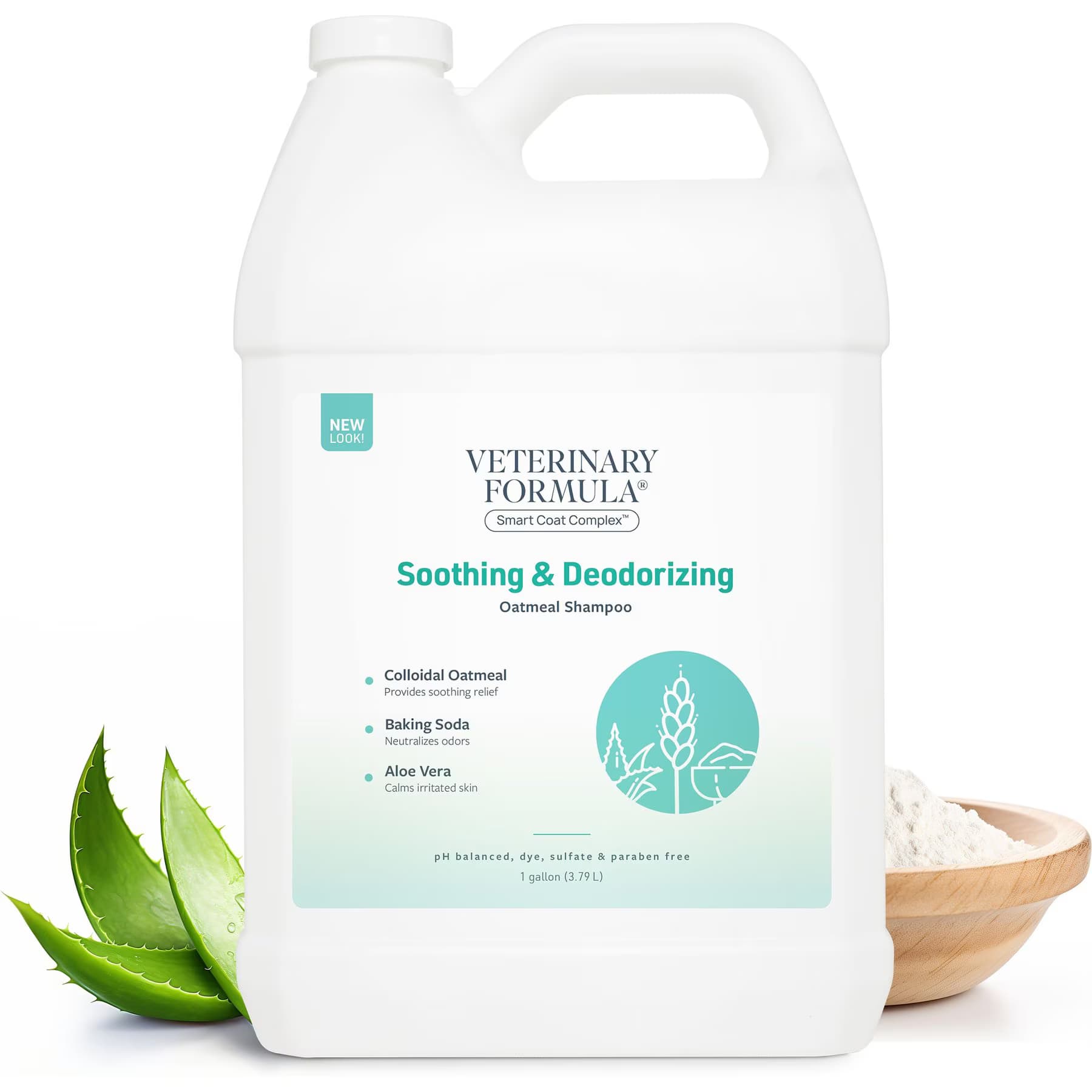 Veterinary Formula Smart Coat Complex Veterinary Formula Smart Coat Complex Soothing & Deodorizing Oatmeal Shampoo for Dogs & Cats, 17-fl oz bottle