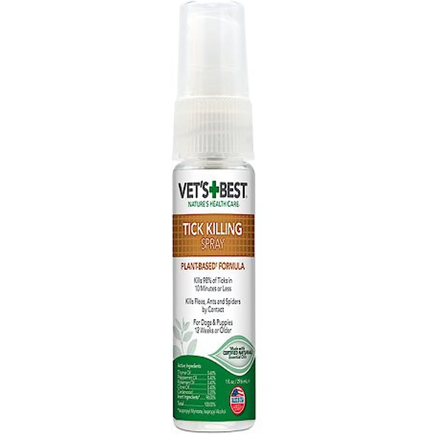 Vet's Best Vet’s Best Tick Killing Natural Tick Treatment Dog Spray, 1-fl oz bottle