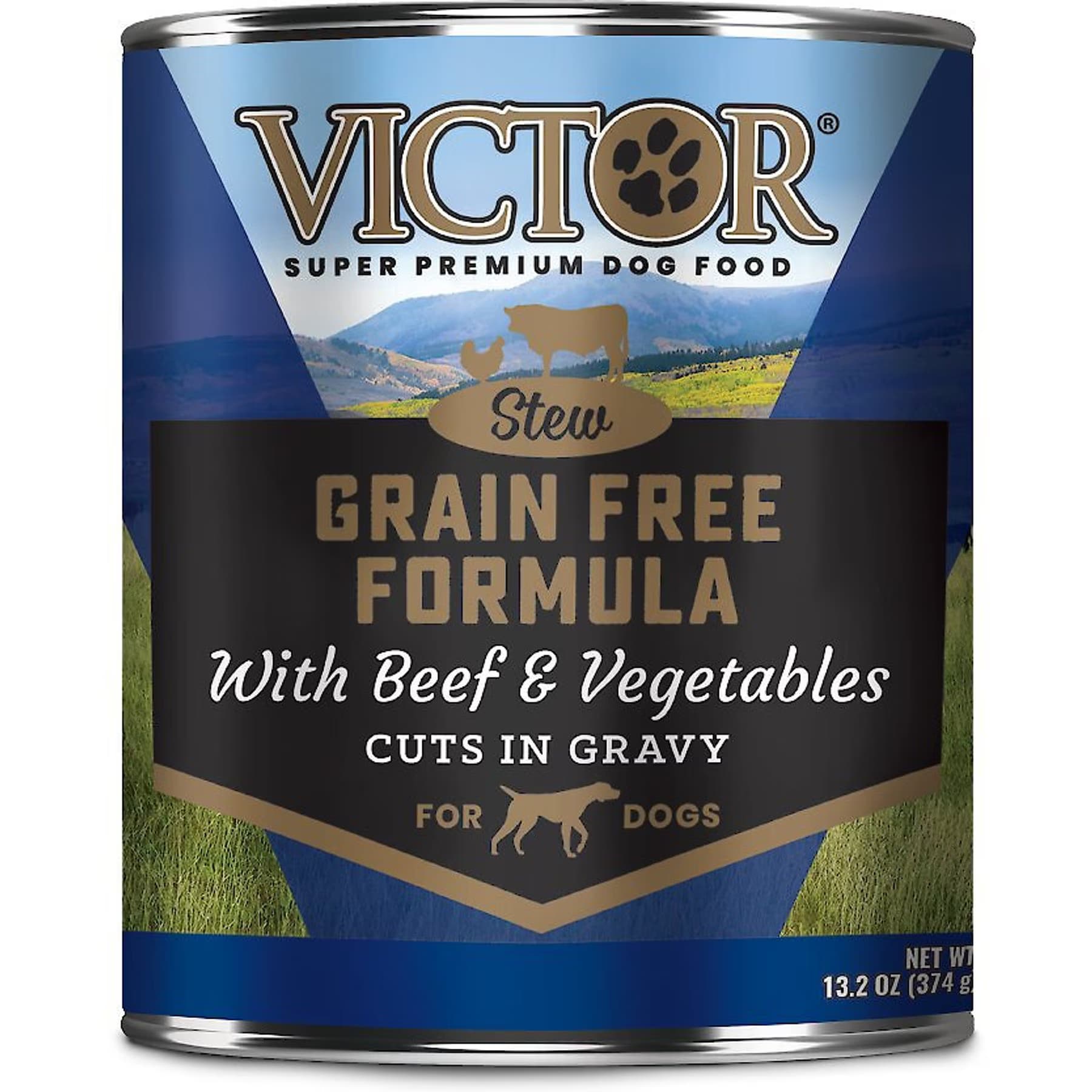 VICTOR Grain-Free Beef & Vegetables Stew Cuts Beef & Vegetable Wet Dog Food or Topper — view 2