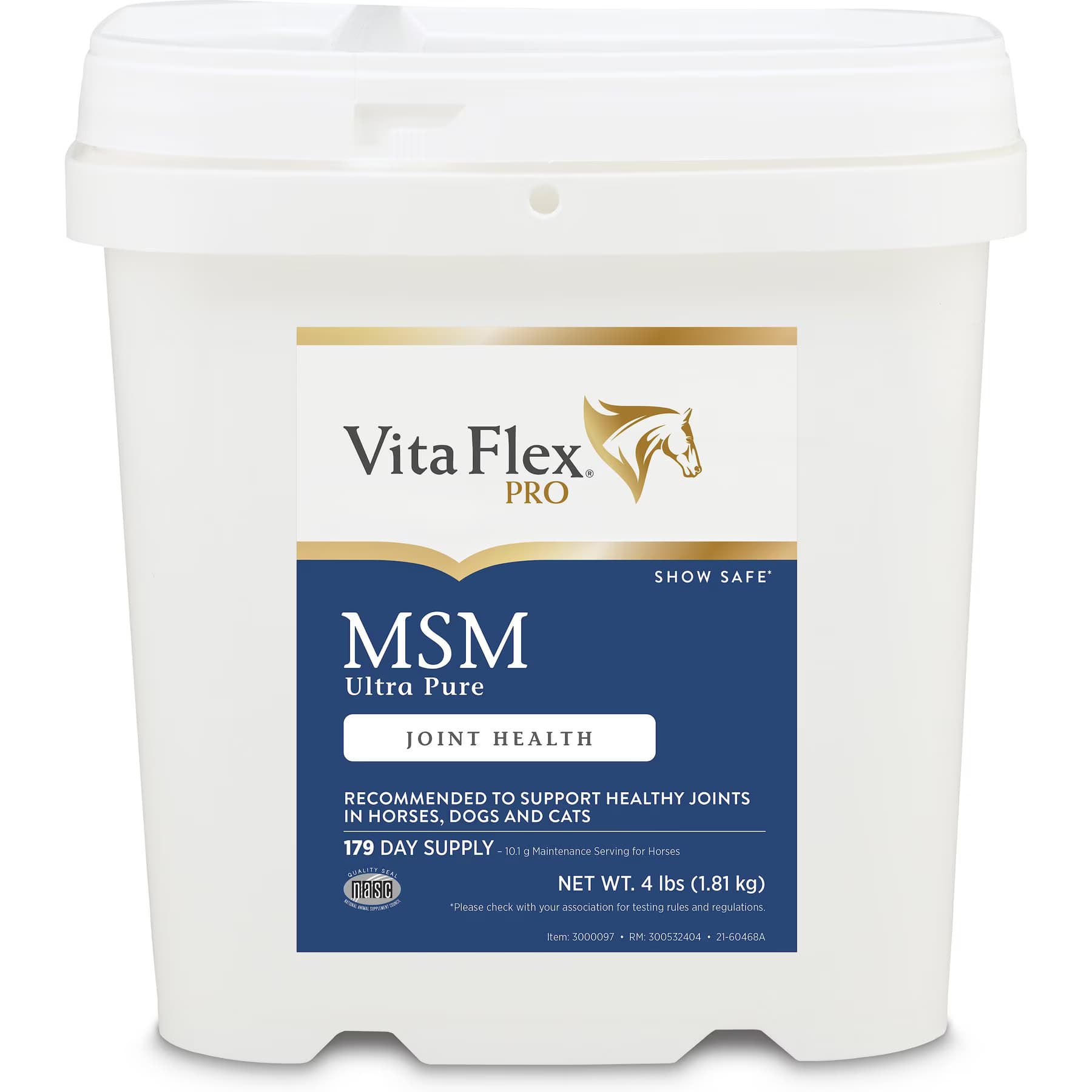 Vita Flex Pro Vita Flex Pro MSM Ultra Pure Joint Support Granules Dog & Horse Supplement, 4-lb bucket