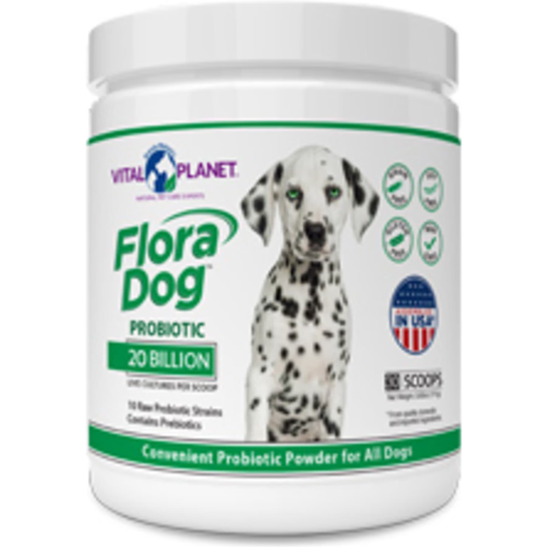 Vital Planet Vital Planet Flora Dog Probiotic Powder Dog Supplement, 3.9-oz jar