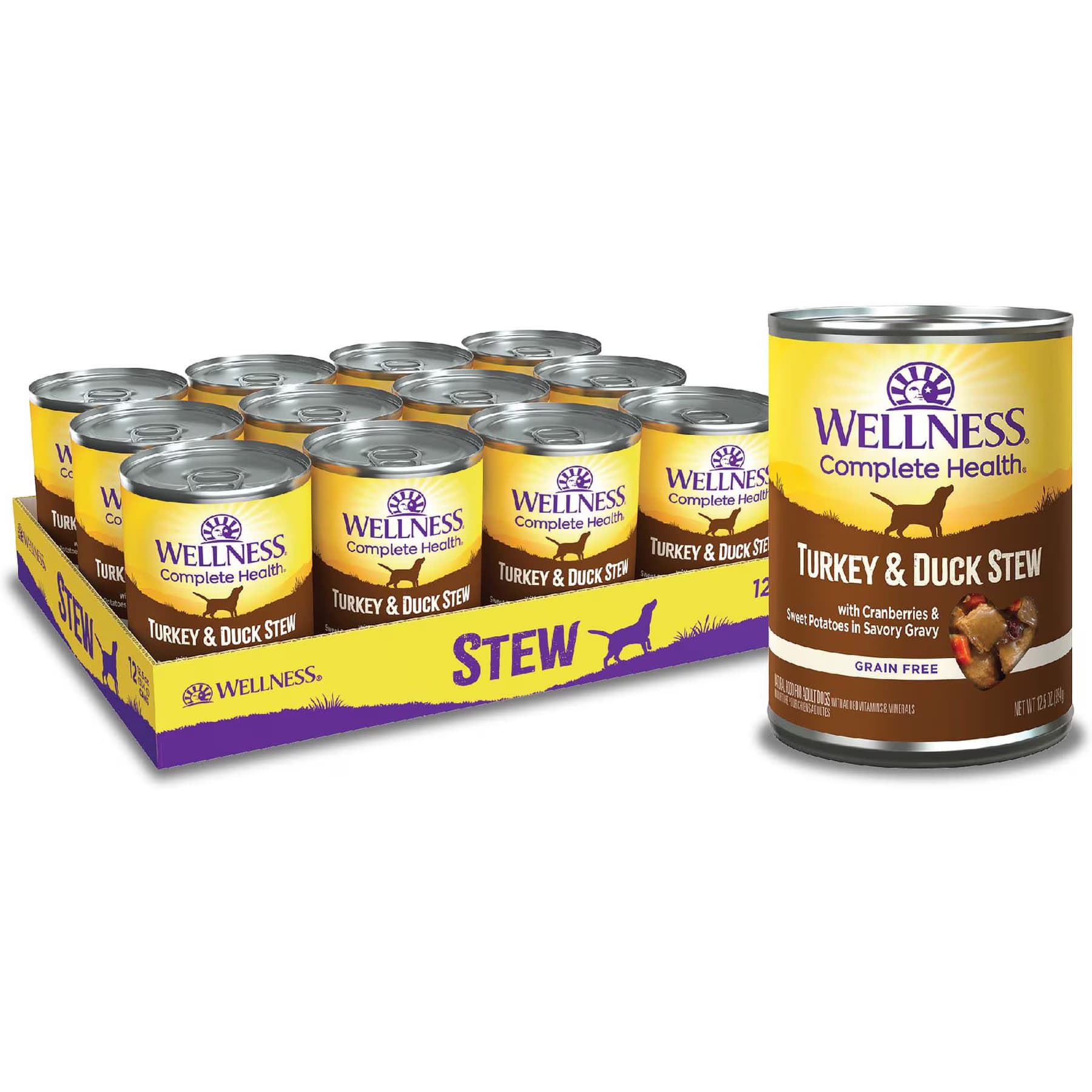 Wellness Turkey & Duck Stew with Sweet Potatoes & Cranberries Canned Dog Food — view 2