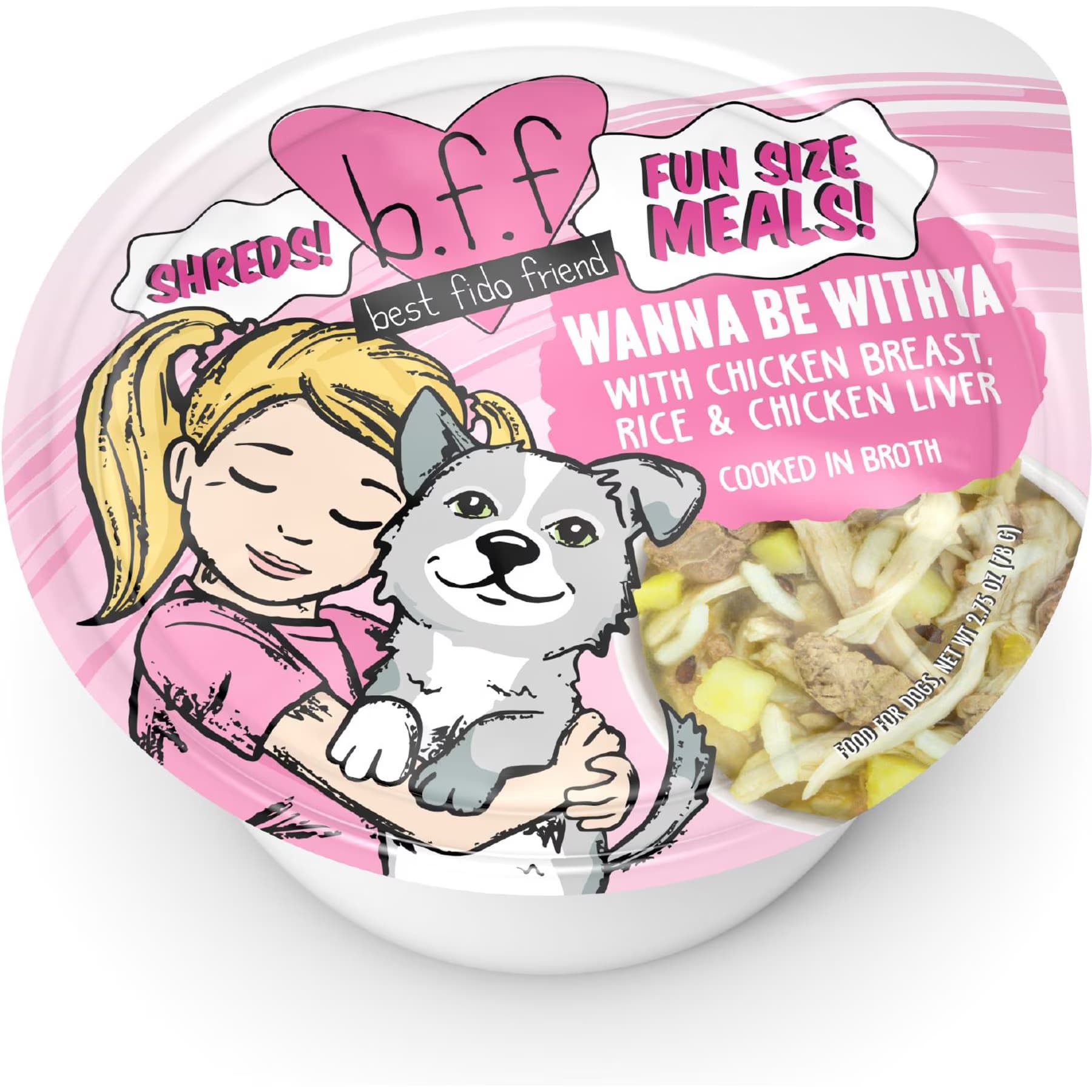 Weruva Weruva Best Fido Friend Fun Size Meals Wanna Be Withya Wet Dog Food, 2.75-oz cup