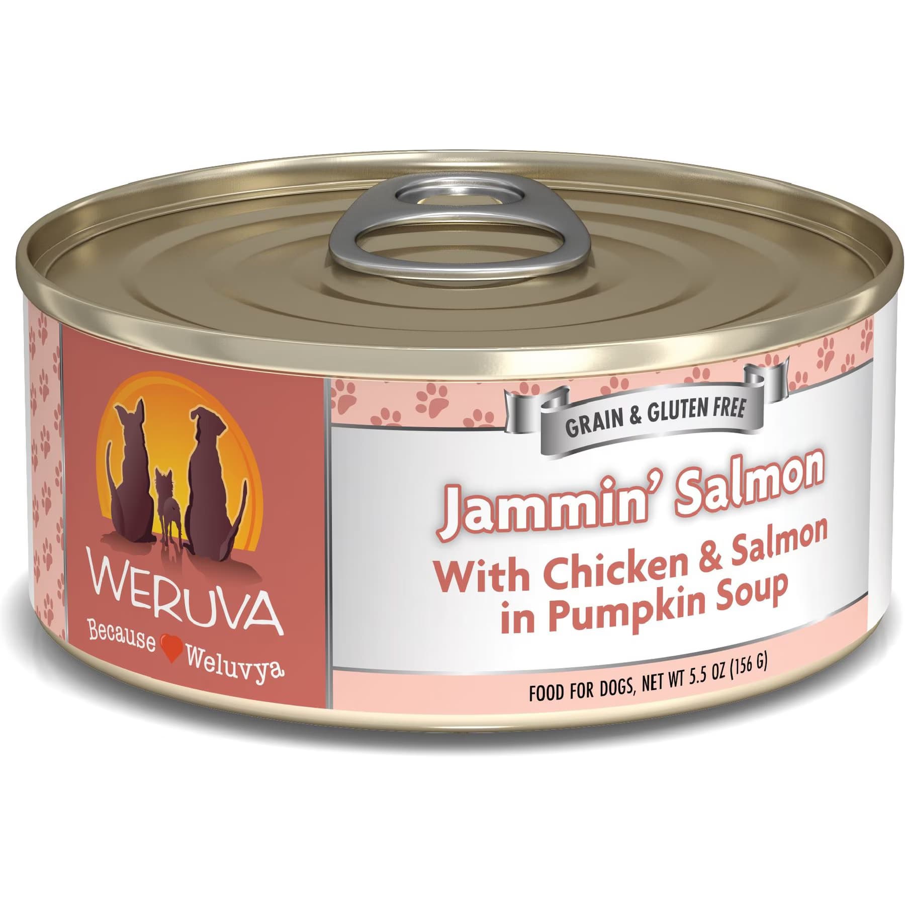 Weruva Jammin' Salmon with Chicken & Salmon in Pumpkin Soup Grain-Free Canned Dog Food, 5.5-oz — view 2