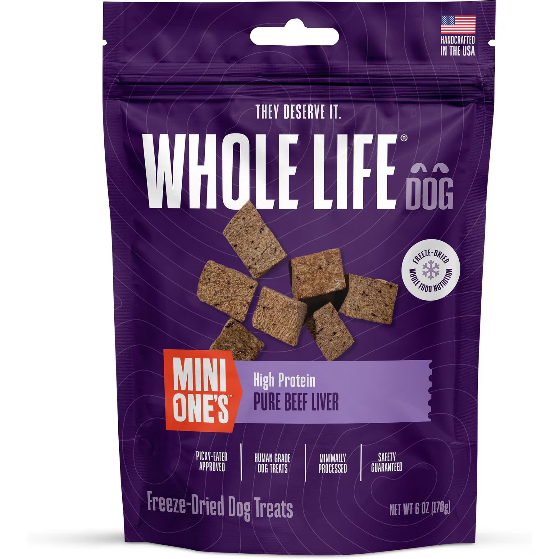 Whole Life Whole Life Mini One’s Beef Liver Training Dehydrated Treats for Dogs