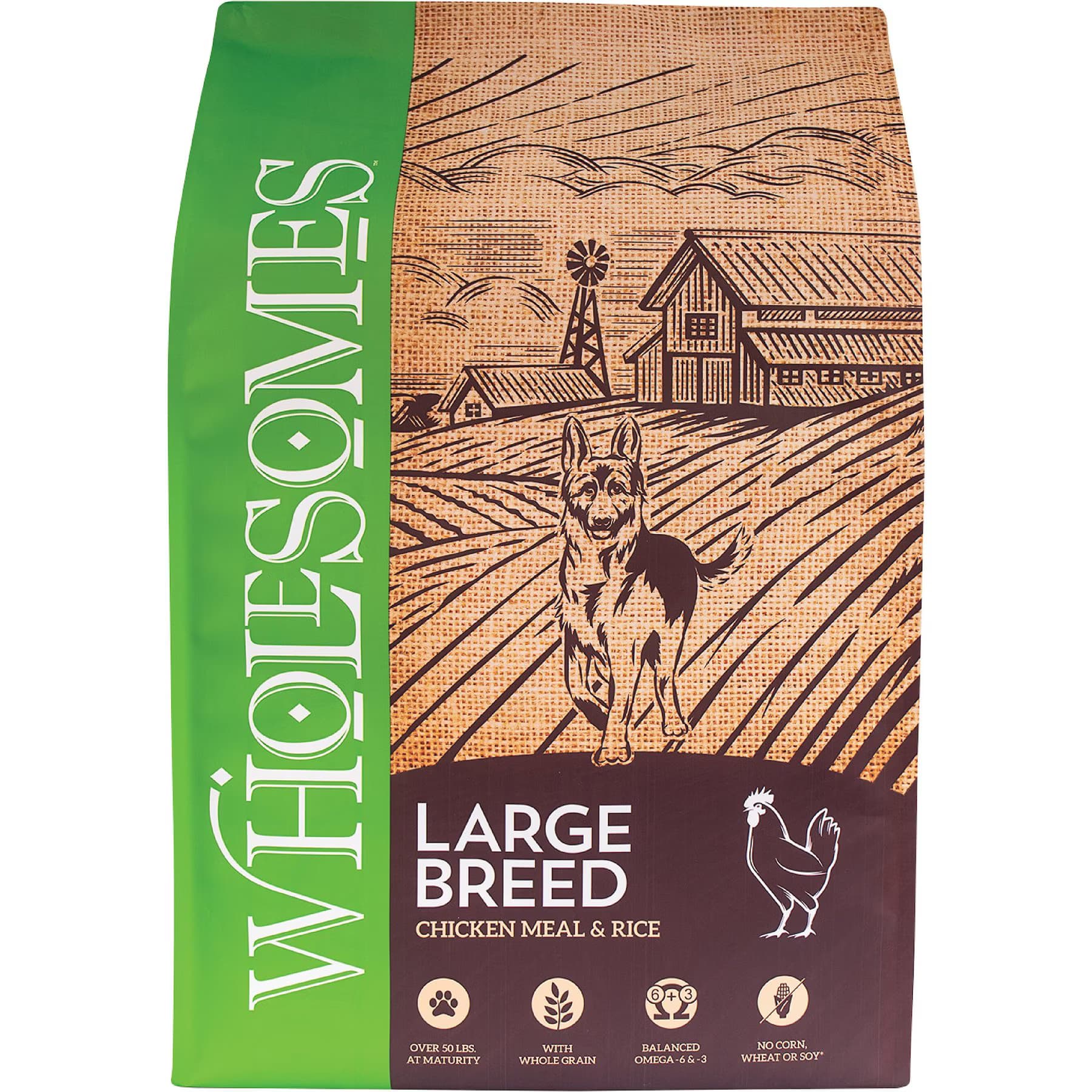 Wholesomes Wholesomes Large Breed with Chicken Meal & Rice Formula Adult Dry Dog Food
