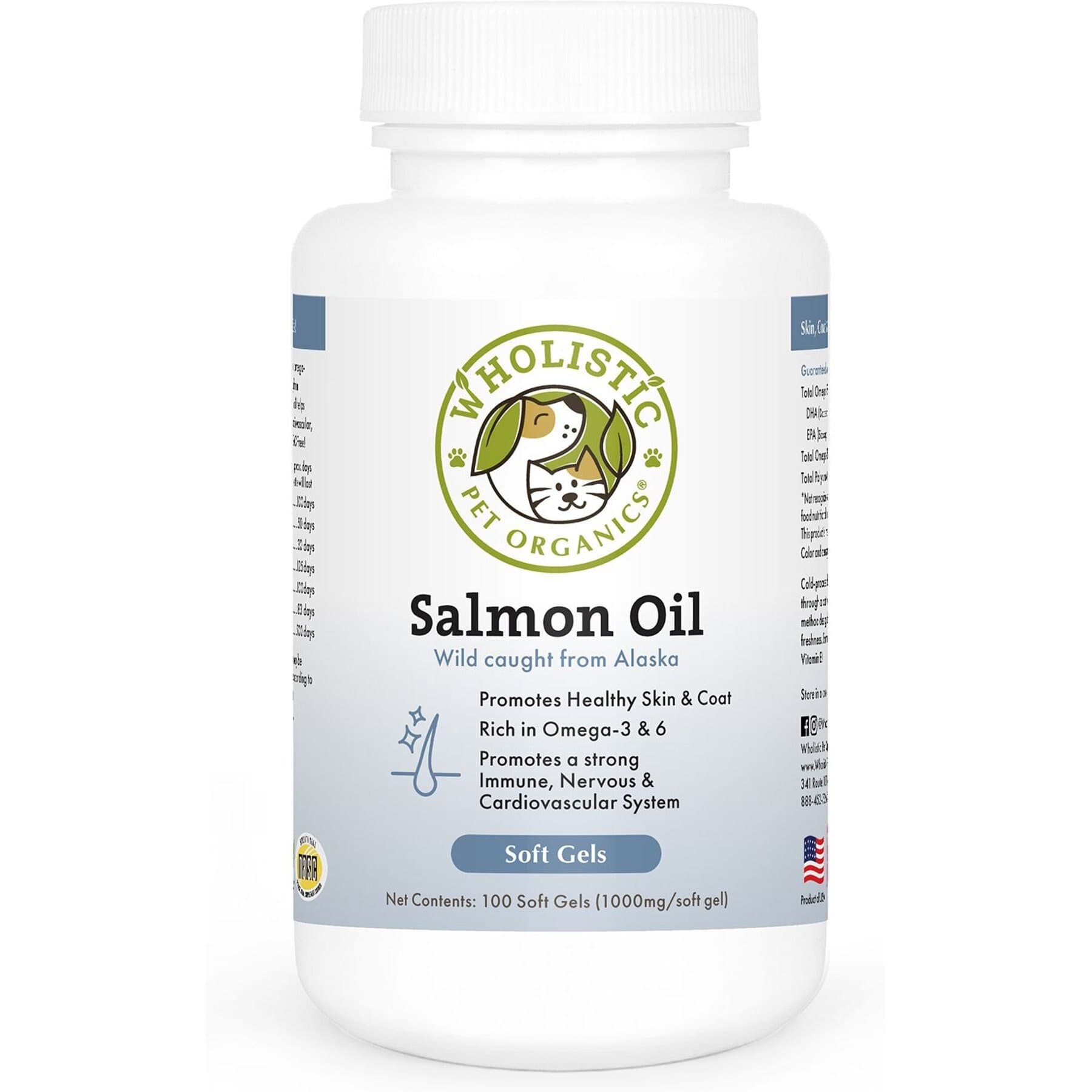 Wholistic Pet Organics Wholistic Pet Organics Wild Salmon Oil Dog & Cat Supplement