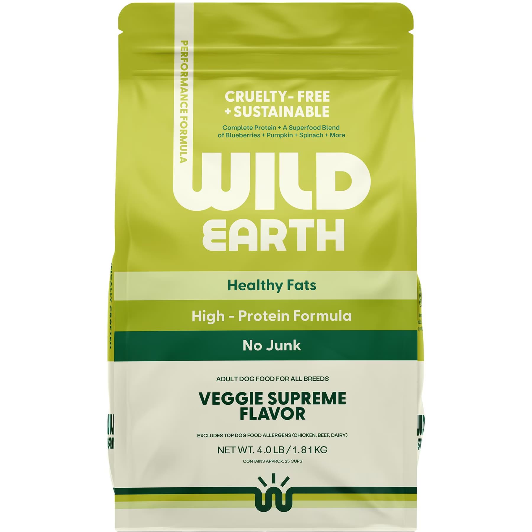 Wild Earth High Protein Performance Formula Veggie Supreme Flavor Flavor Plant-Based Dog Dry Food — view 2