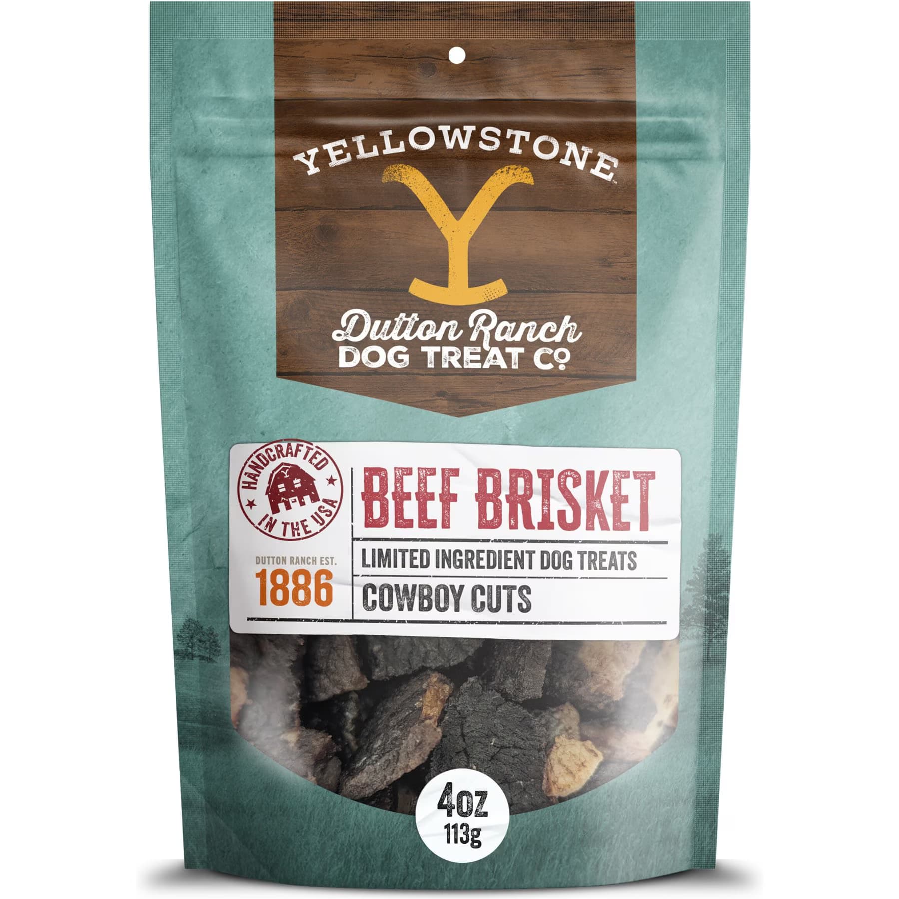 Yellowstone Dutton Ranch Dog Treat Co. Cowboy Cuts Brisket Crunchy Dog Treats — view 2