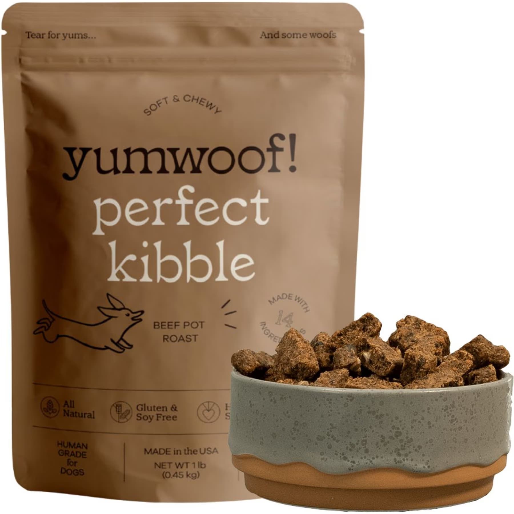 Yumwoof Natural Pet Food Yumwoof Natural Pet Food Perfect Kibble Gut Health Beef Pot Roast Air-Dried Dog Food