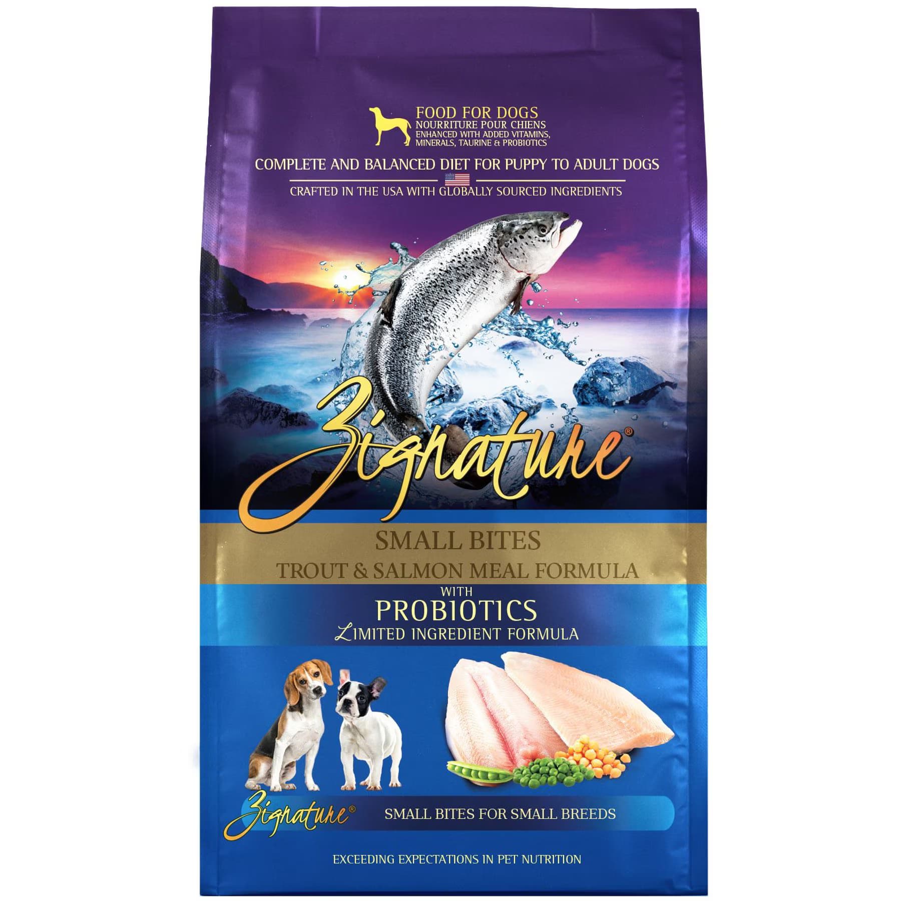 Zignature Small Bites Trout & Salmon Meal Dry Dog Food — view 2