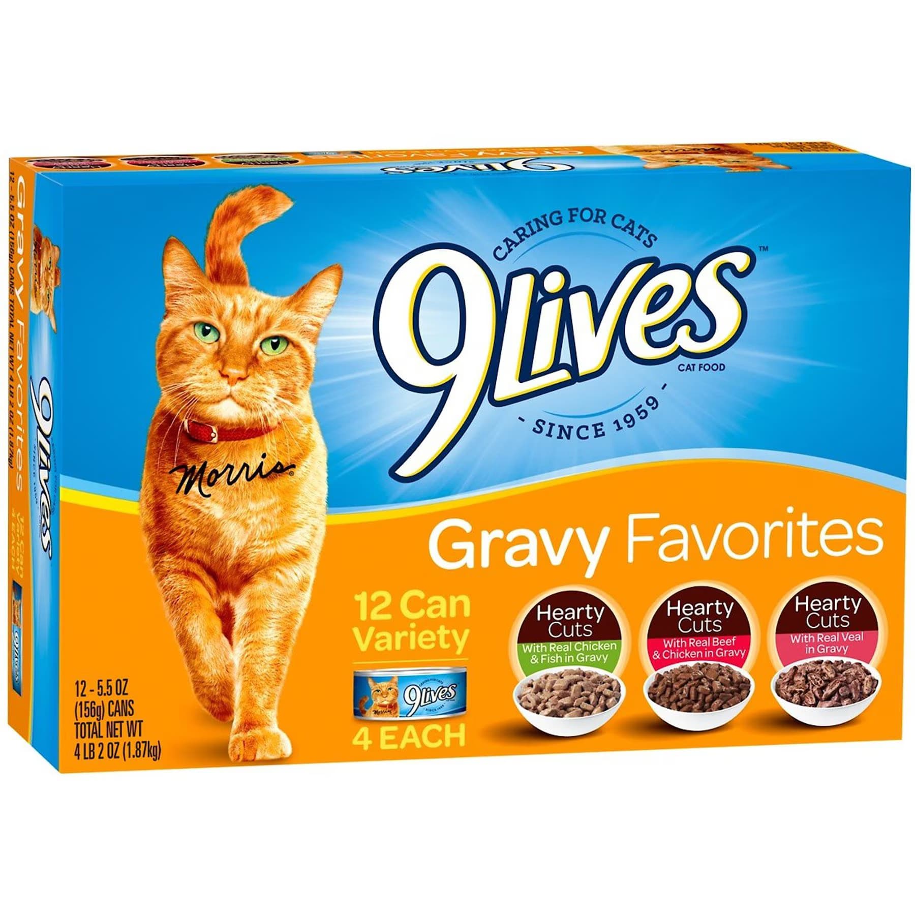9 Lives 9 Lives Poultry & Beef Favorites Variety Pack Canned Cat Food, 5.5-oz