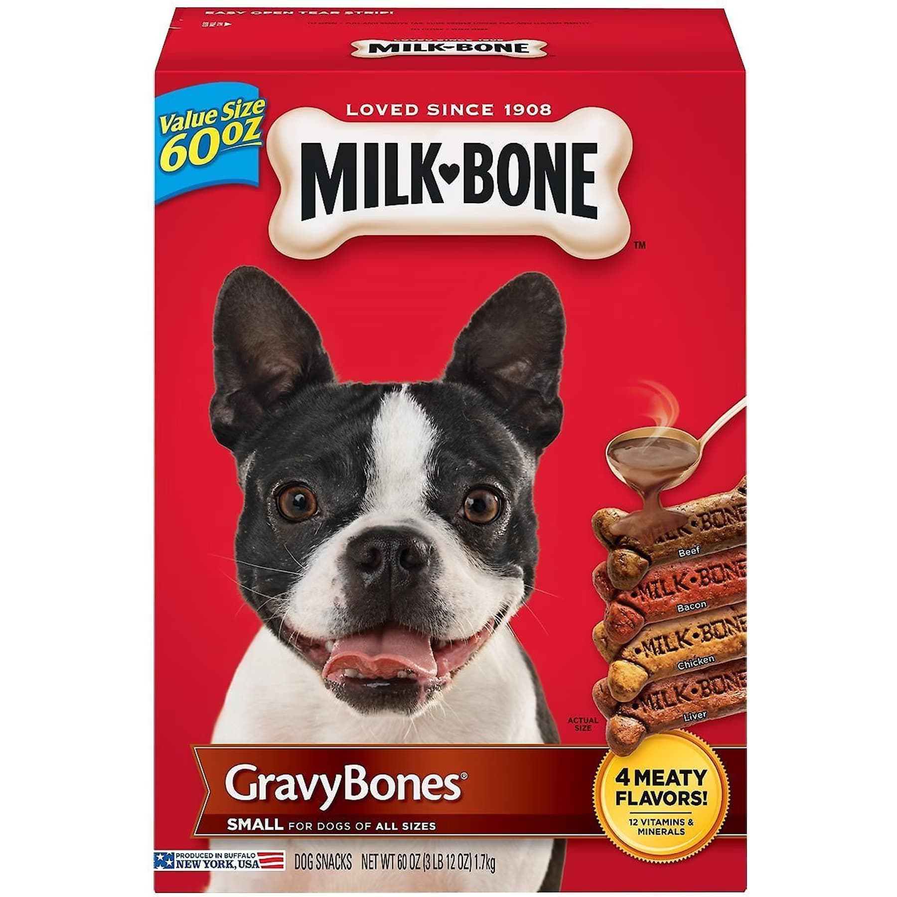 Milk-Bone Milk-Bone GravyBones Gravy Coated Biscuit Small Dog Treats, 14.16-lb bundle
