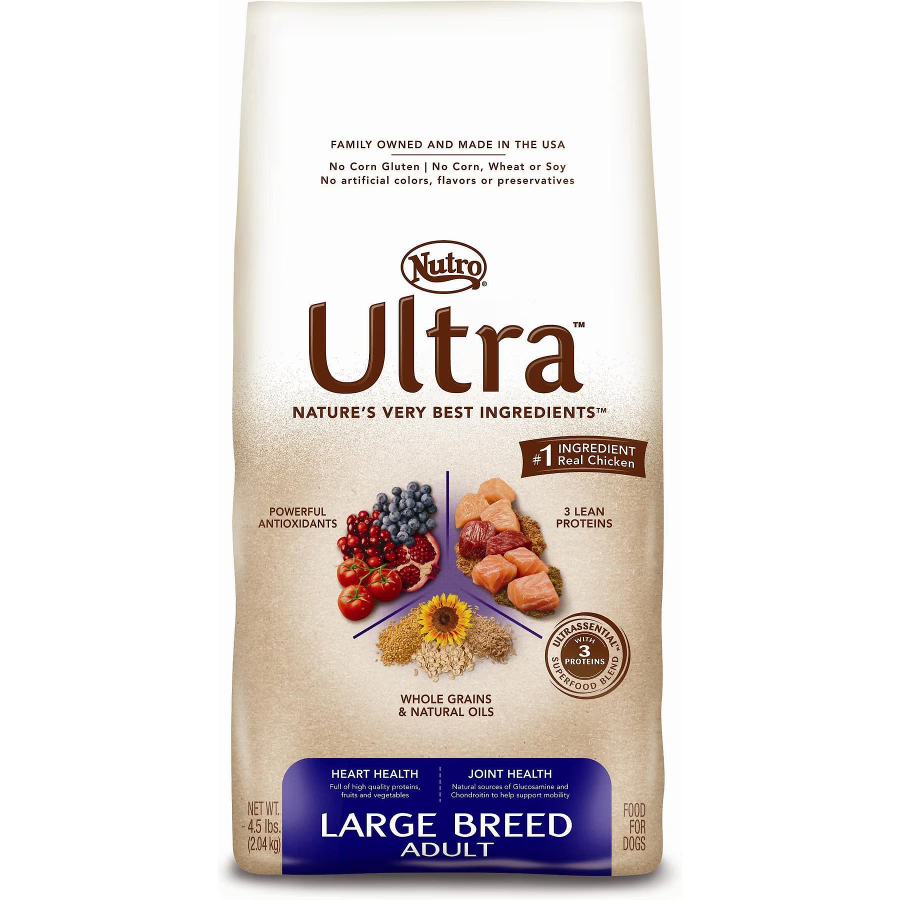 Nutro Ultra Adult Large Breed High Protein Trio of Proteins Chicken, Lamb & Salmon Dry Dog Food — view 4