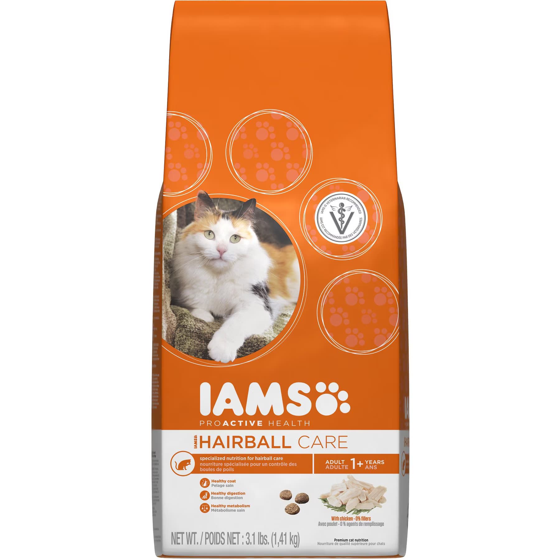 Iams ProActive Health Adult Hairball Care with Chicken & Salmon Dry Cat Food, 32-lb bundle — view 8