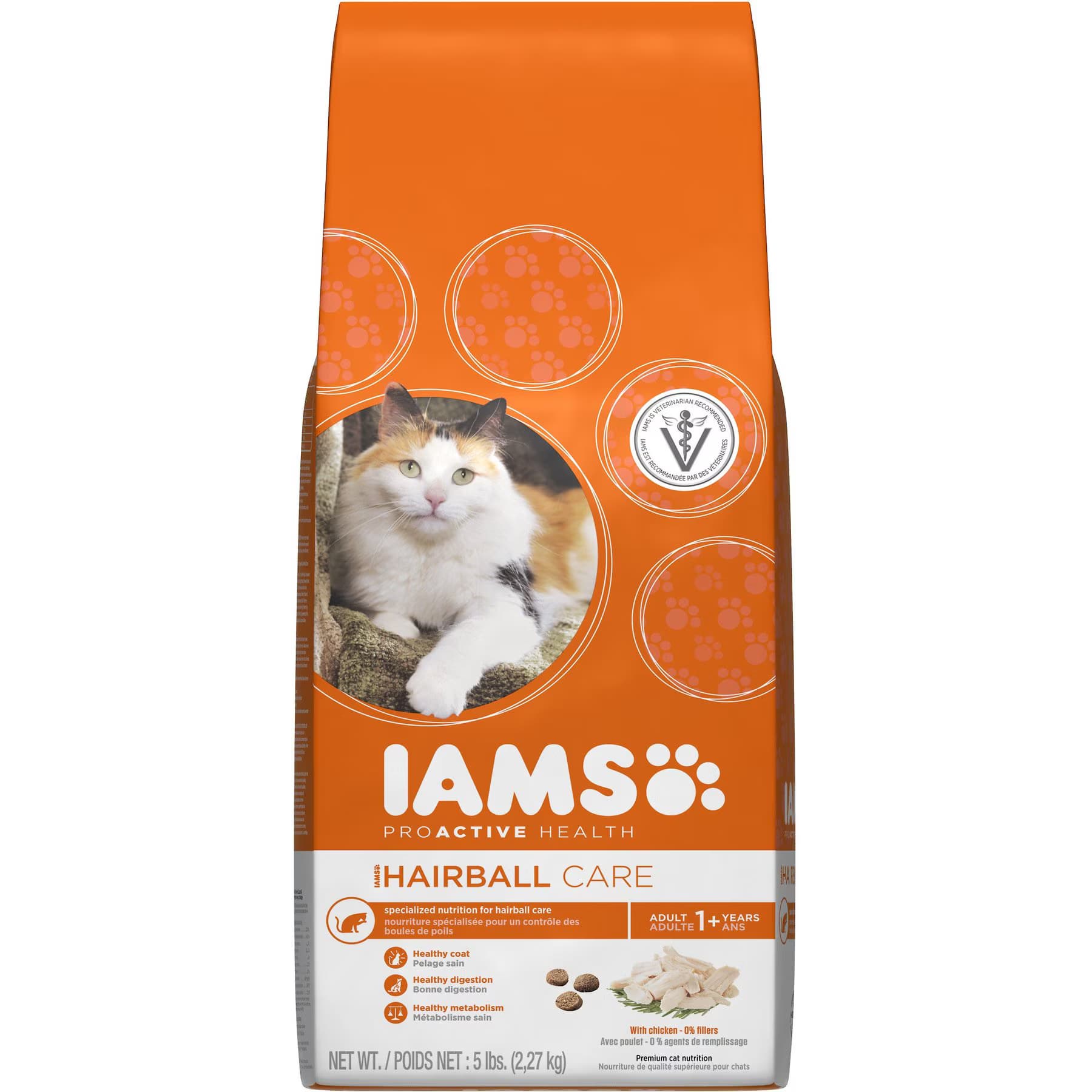 Iams ProActive Health Adult Hairball Care with Chicken & Salmon Dry Cat Food, 32-lb bundle — view 2