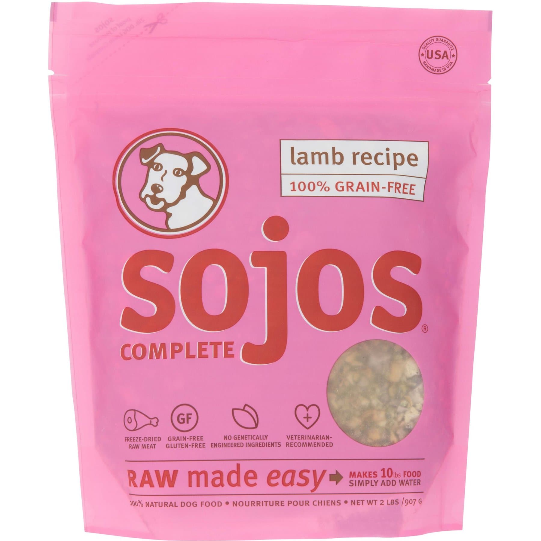 Sojos Complete Lamb Recipe Adult Grain-Free Freeze-Dried Raw Dog Food — view 2